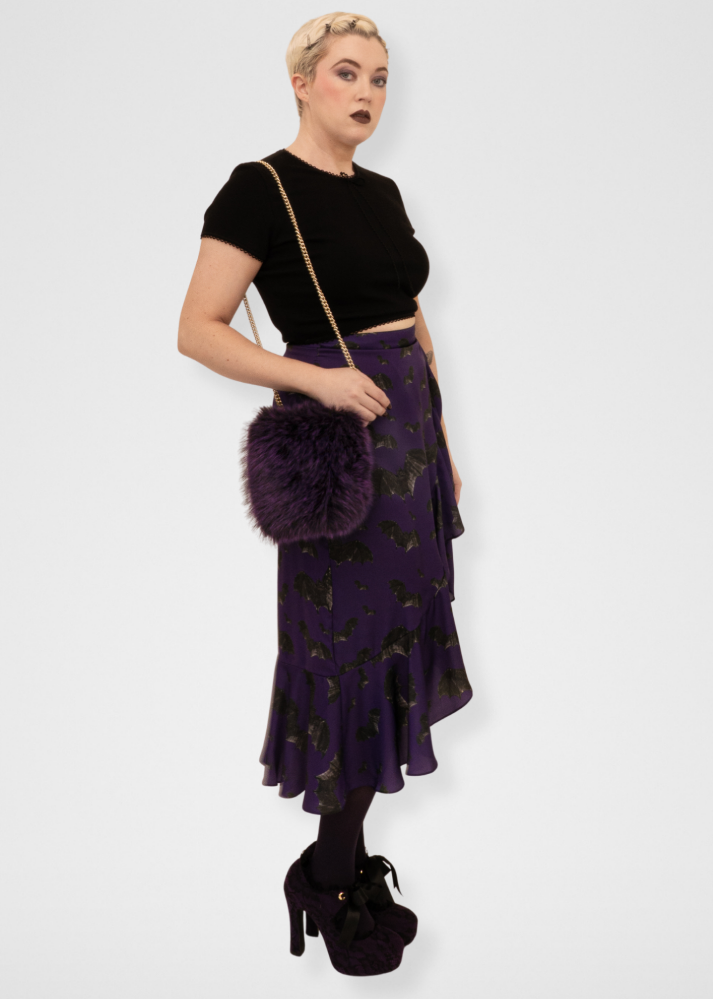 Vintage Chain Faux Fur Clutch - Limited
