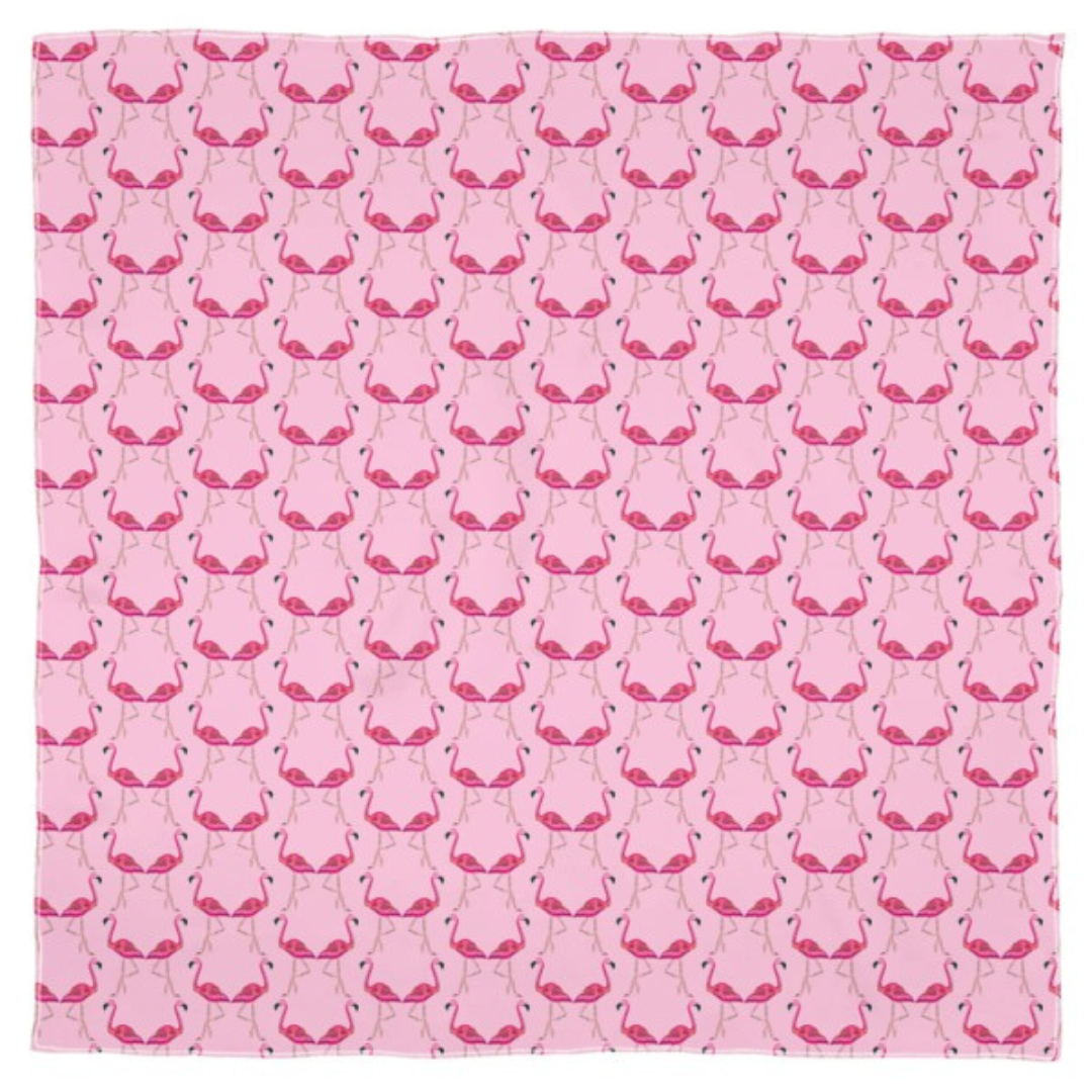 Flamingos Sheer Silk Georgette Scarf