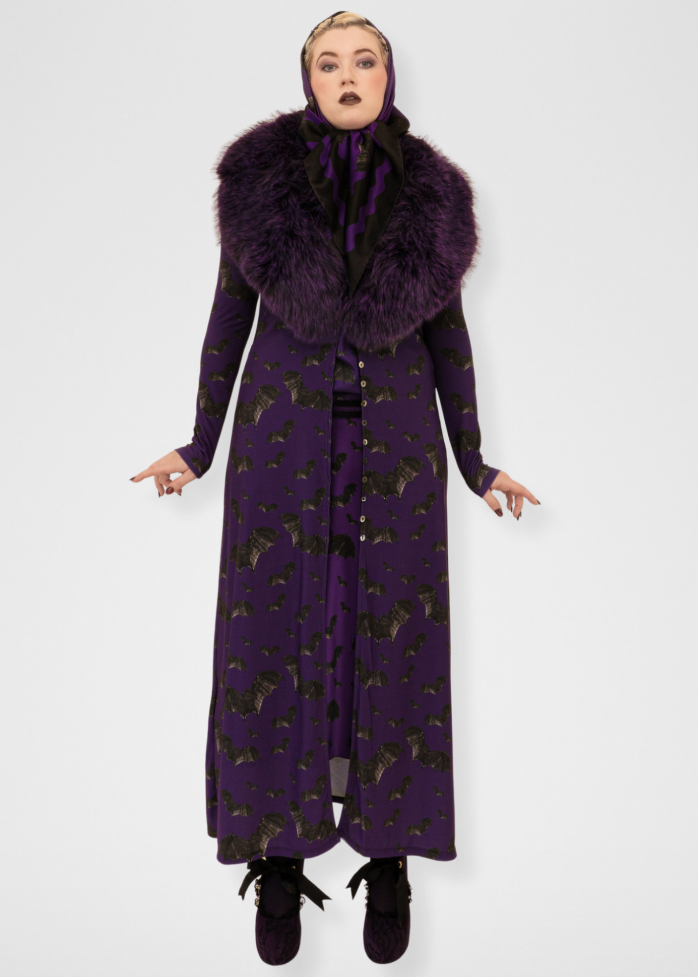Going Batty Silk Satin Square Scarf - 36"x 36" Limited Edition Online Only