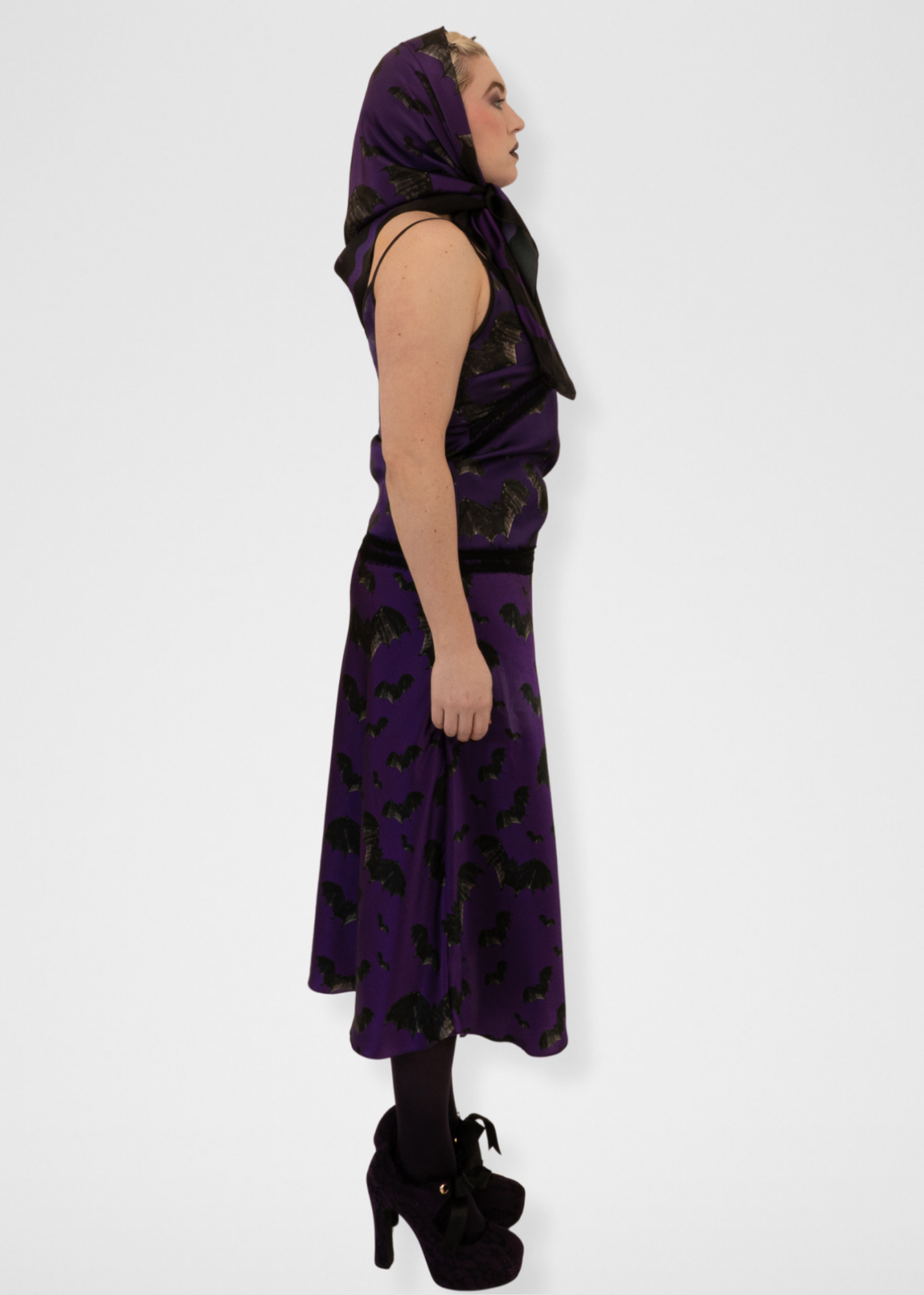 Bats Silk Camisole - Dark Purple