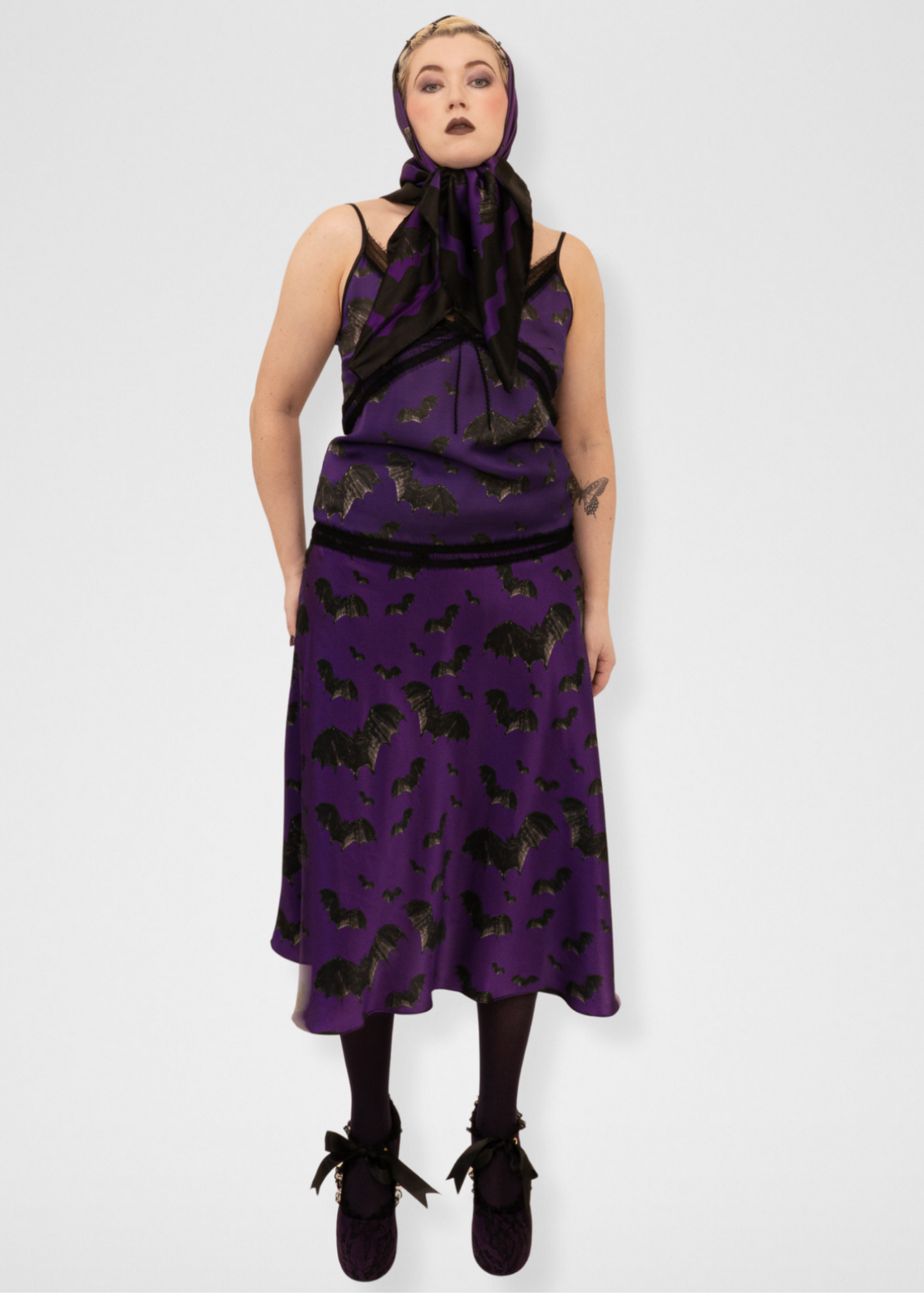 Going Batty Silk Satin Square Scarf - 36"x 36" Limited Edition Online Only