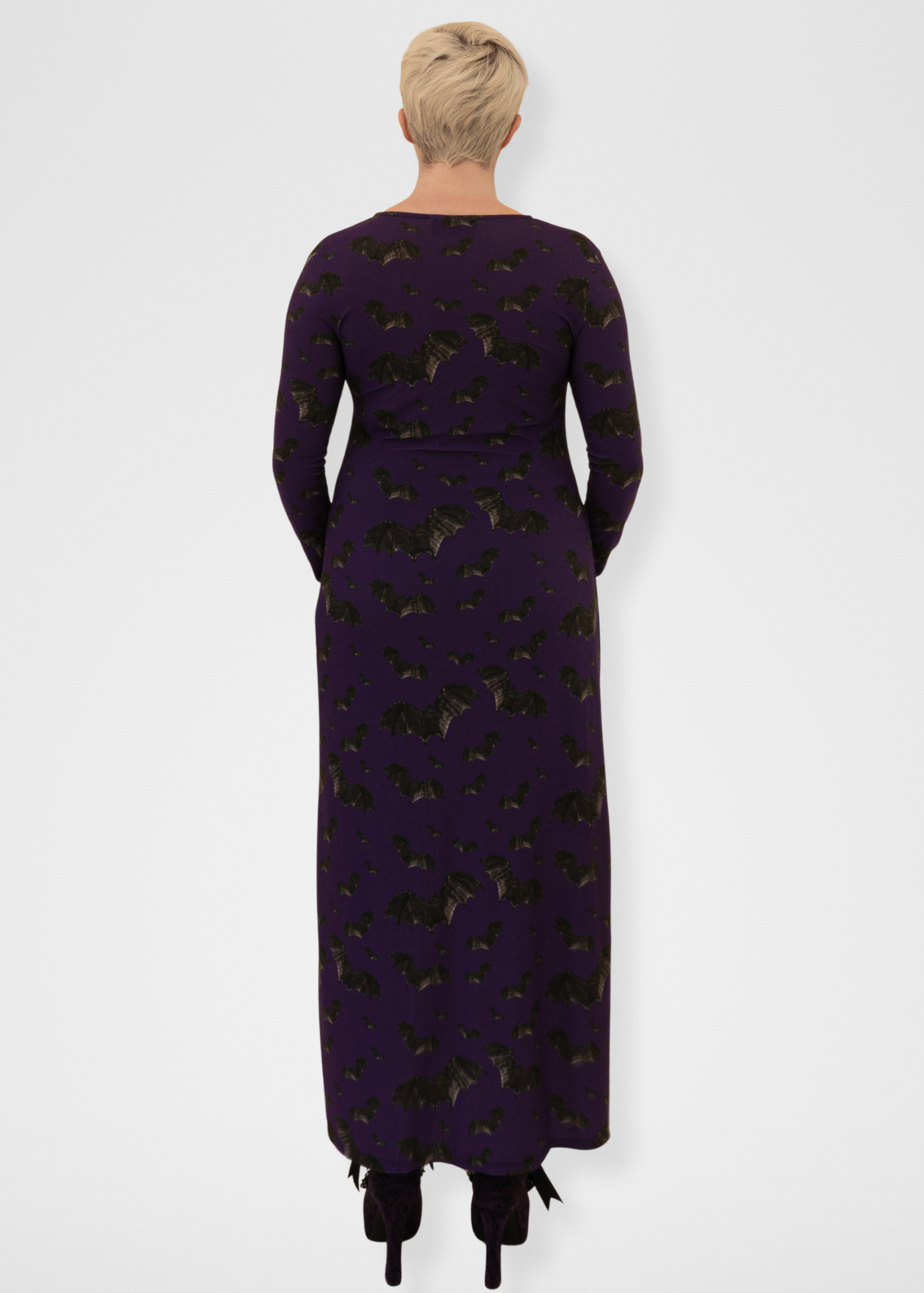 Bats Duster Cardigan - Dark Purple