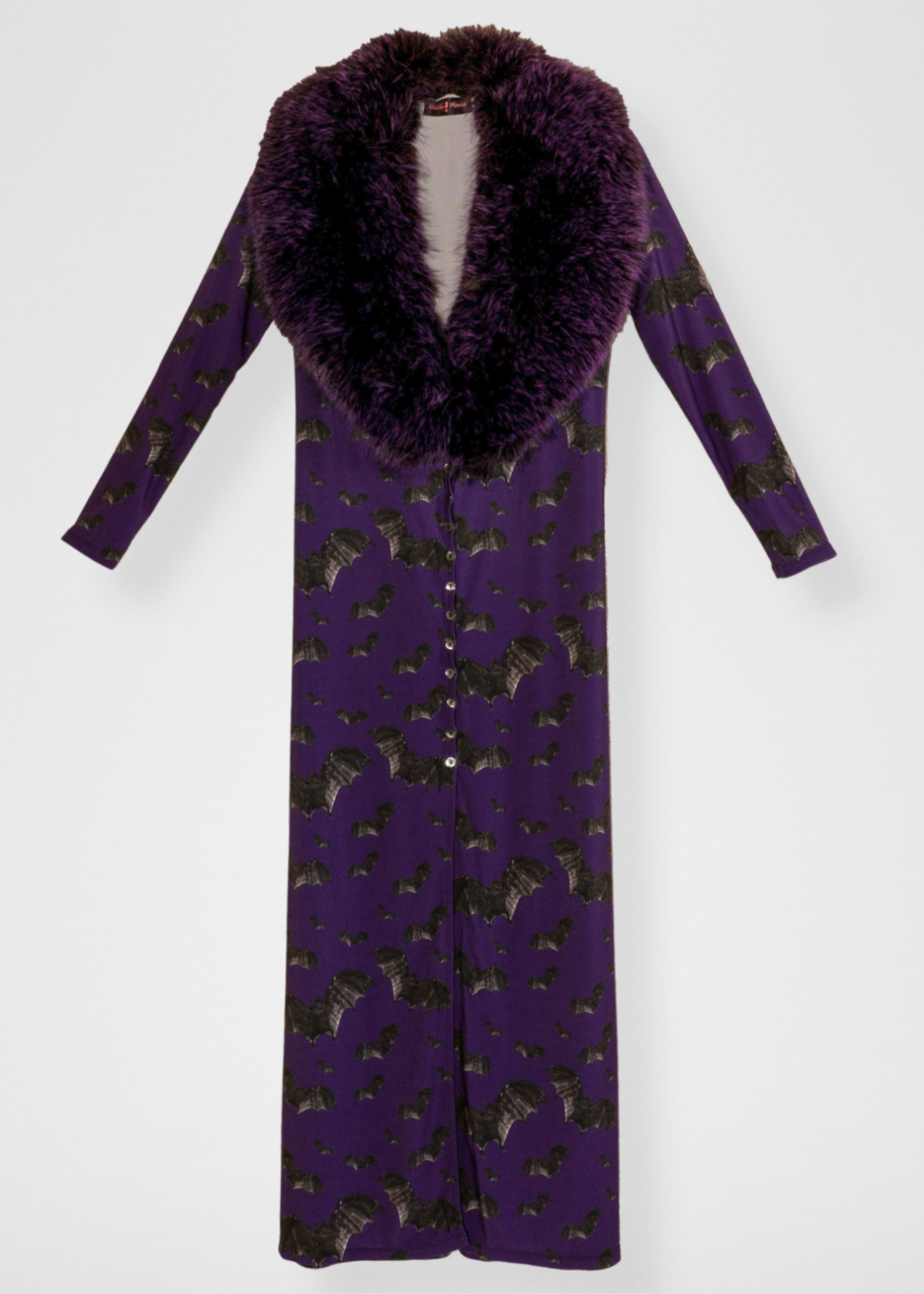 Bats Duster Cardigan - Dark Purple