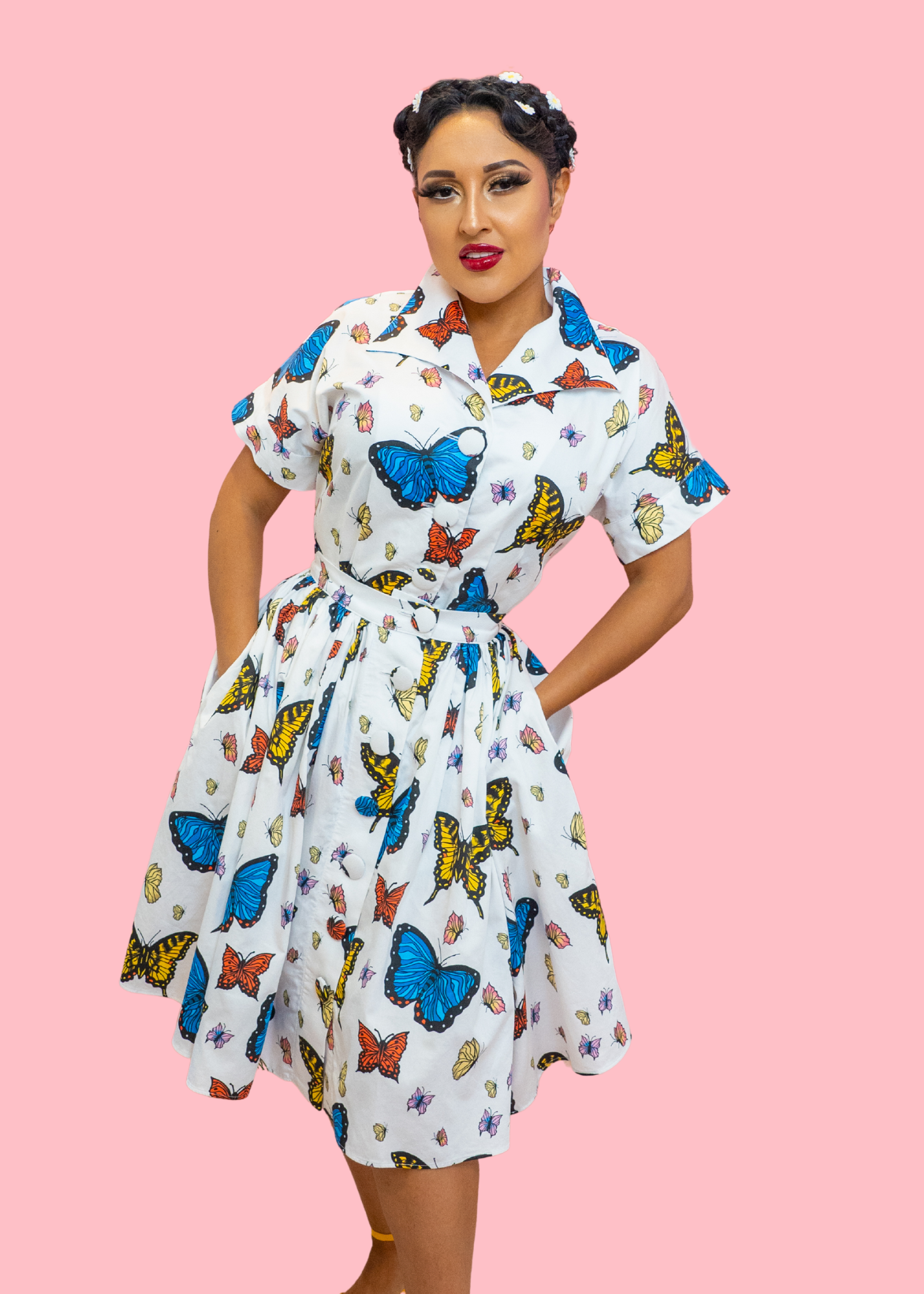 The Lucille Playsuit - Butterflies Print