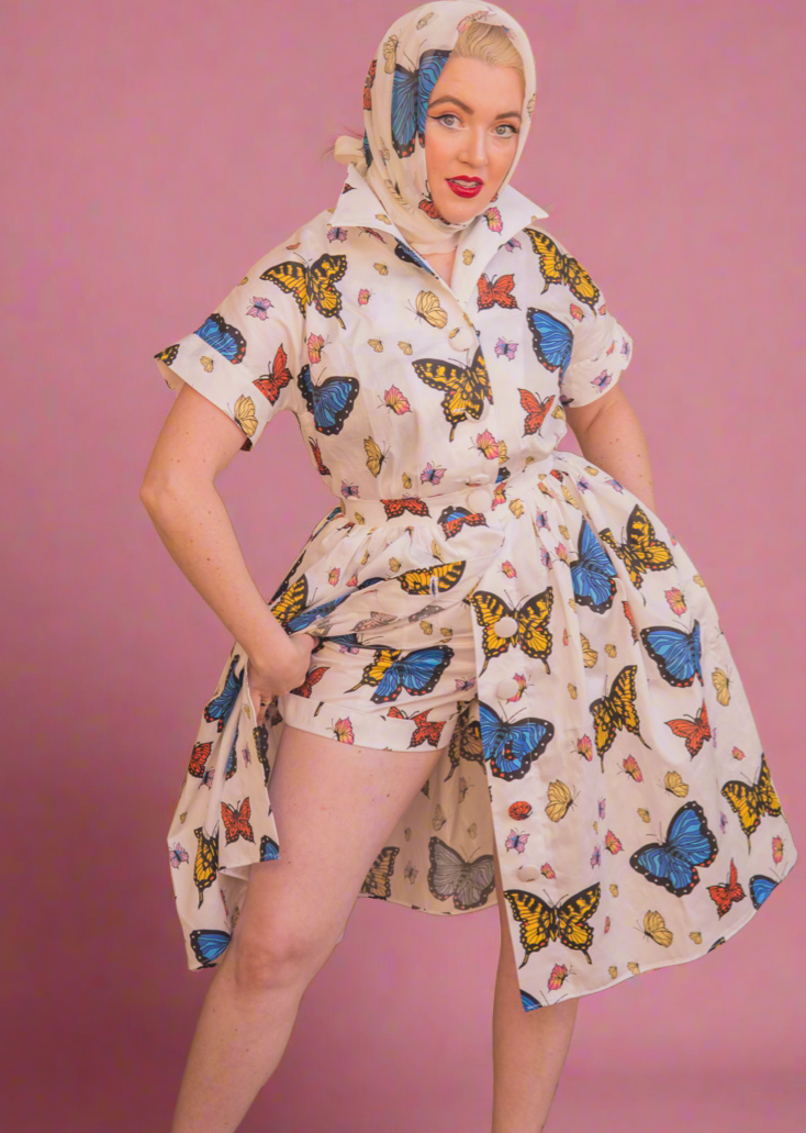 The Lucille Playsuit - Butterflies Print