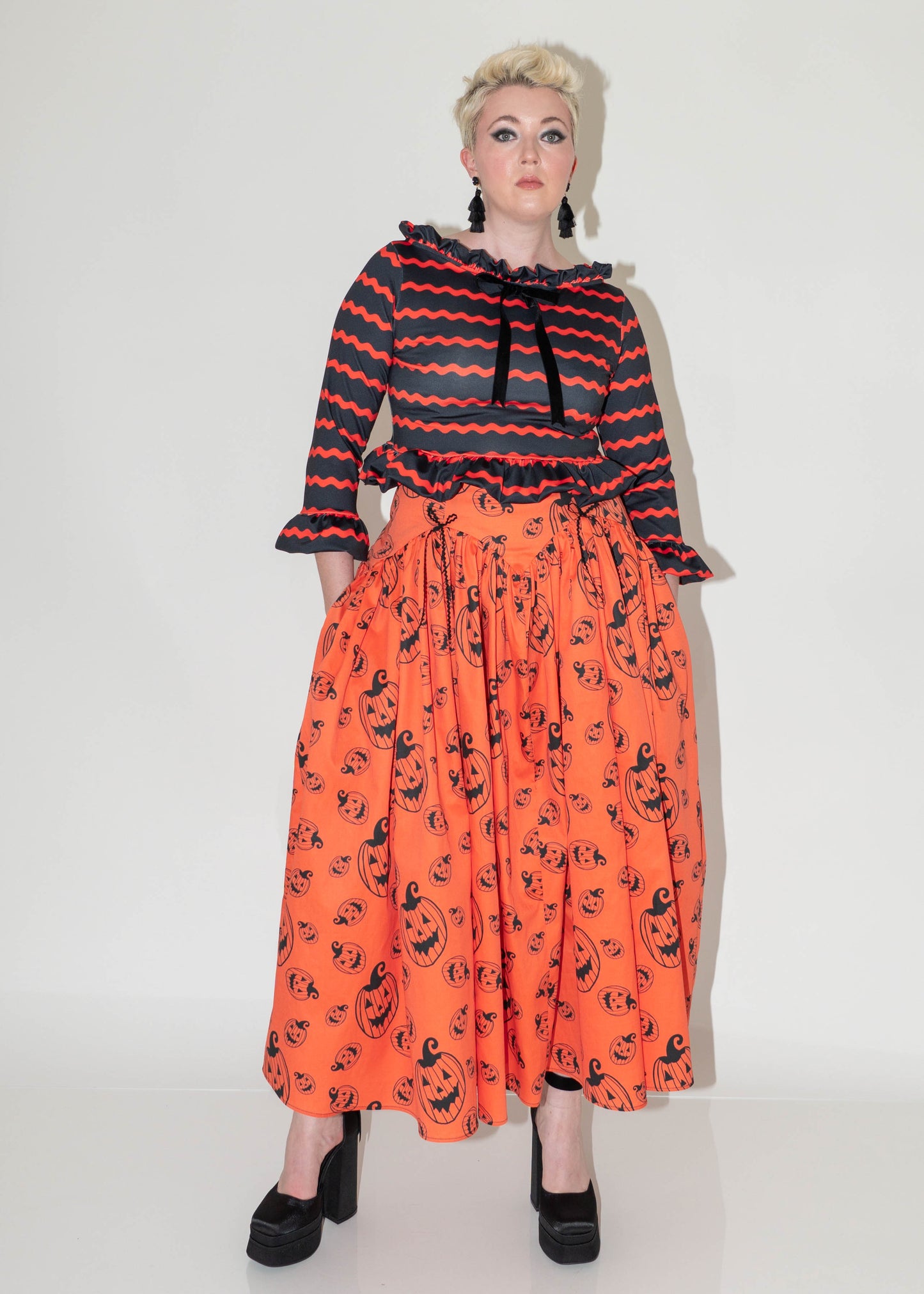 The Alice Gown Skirt - Pumpkin Print