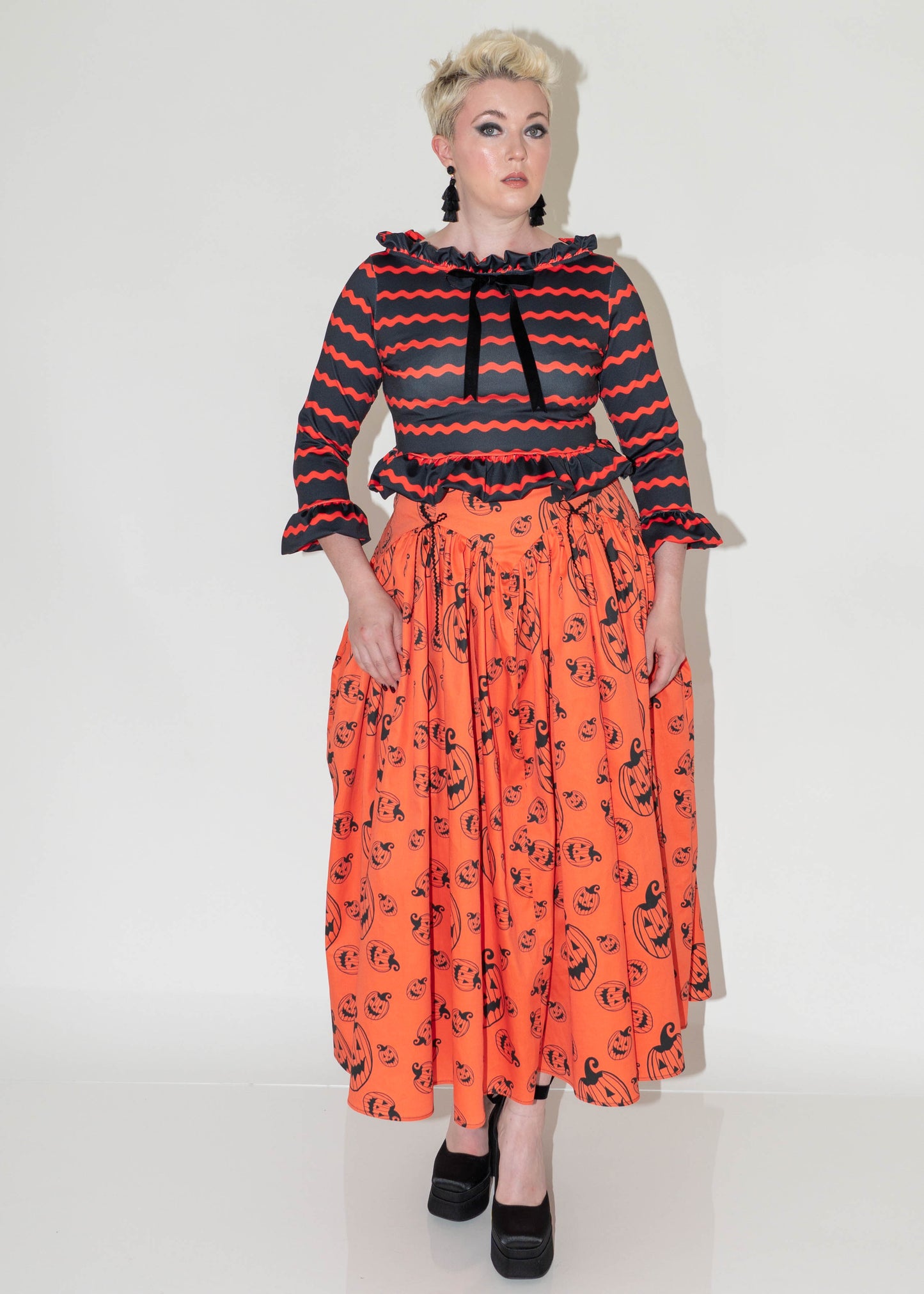 The Alice Gown Skirt - Pumpkin Print