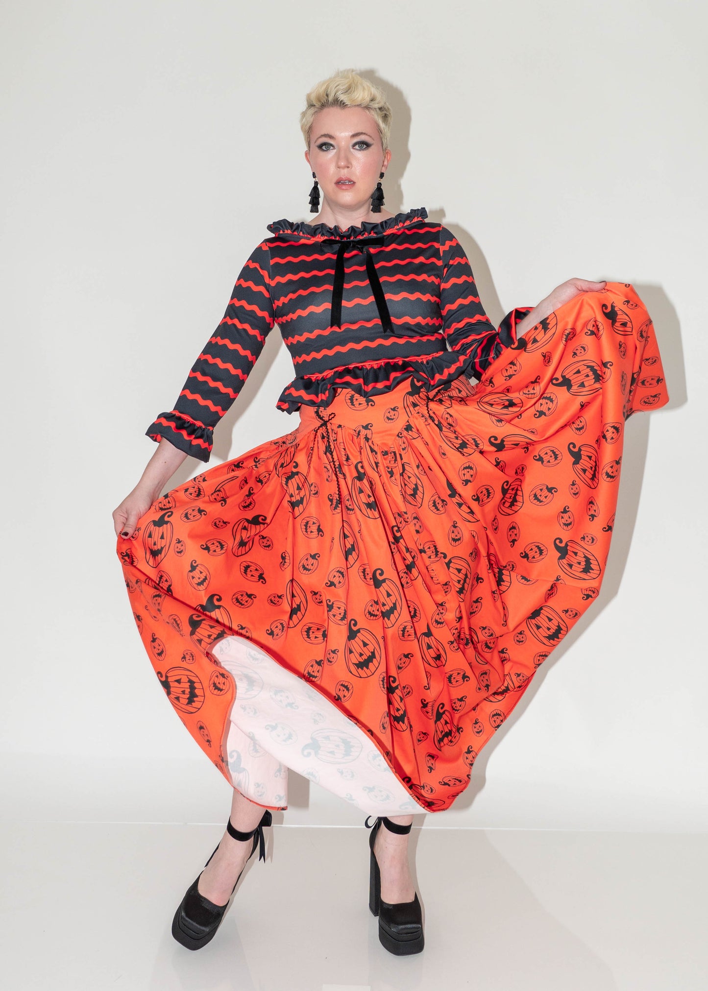 The Alice Gown Skirt - Pumpkin Print