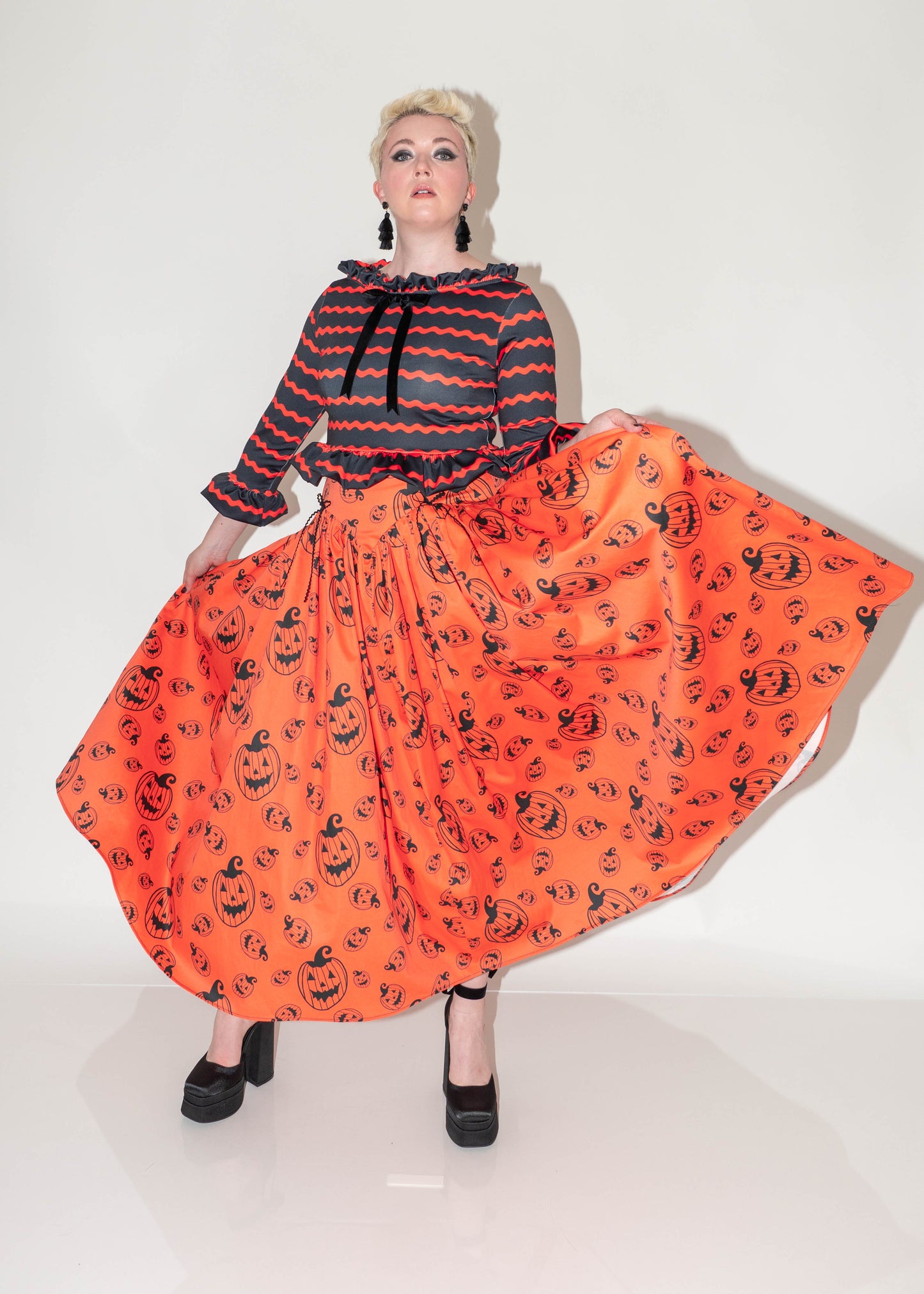 The Alice Gown Skirt - Pumpkin Print
