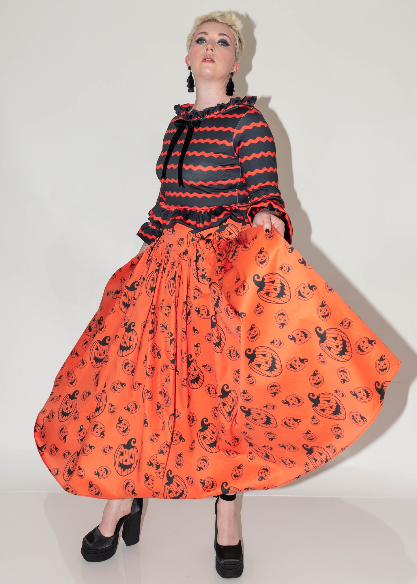 The Alice Gown Skirt - Pumpkin Print