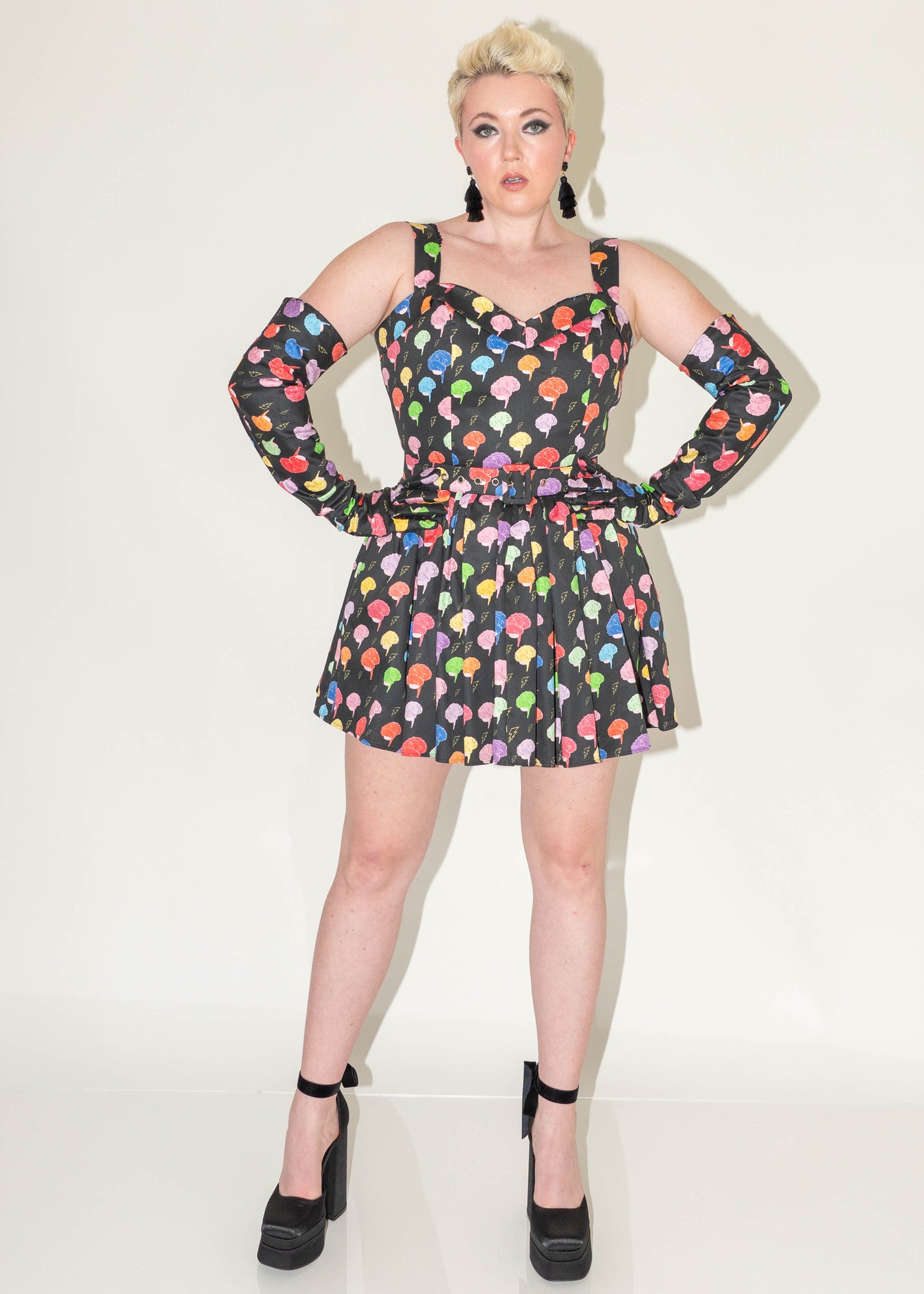 The Marilyn Dress - I Love Your Brain Print