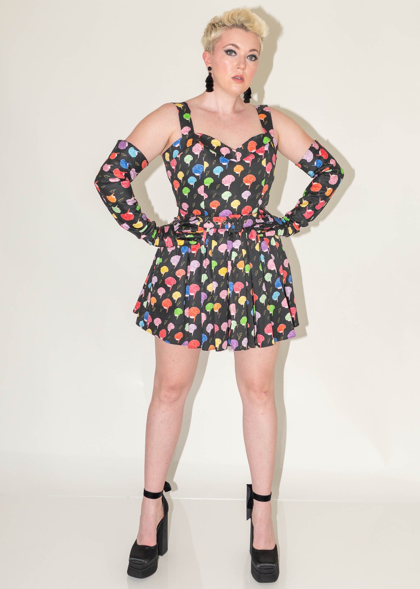 The Marilyn Dress - I Love Your Brain Print