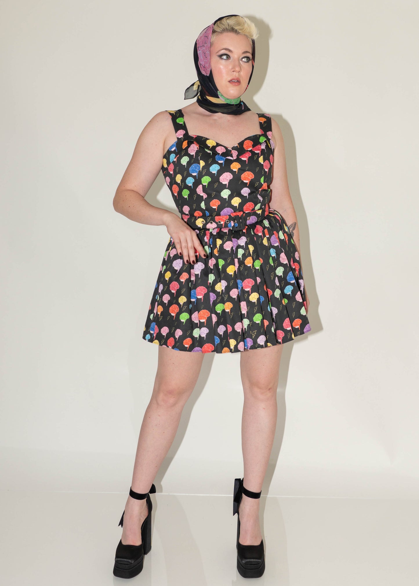 The Marilyn Dress - I Love Your Brain Print