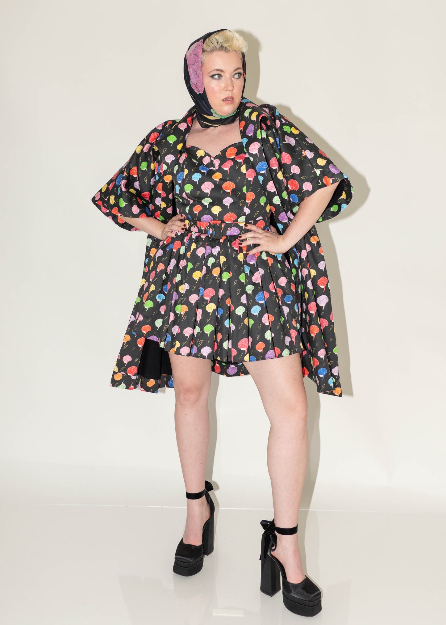 The Marilyn Dress - I Love Your Brain Print