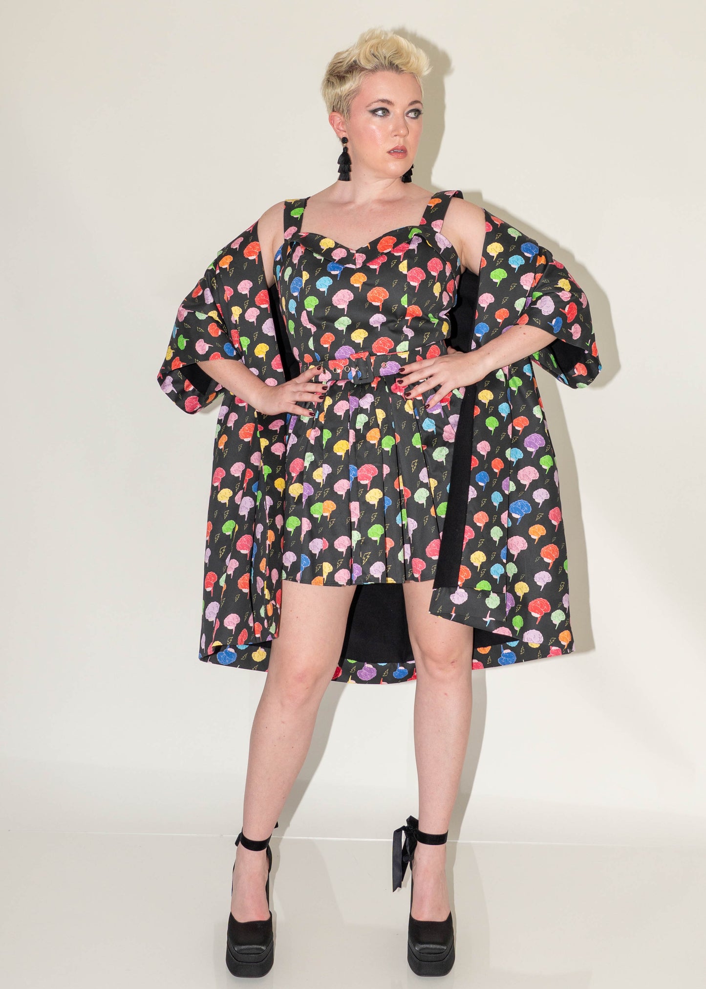 The Marilyn Dress - I Love Your Brain Print