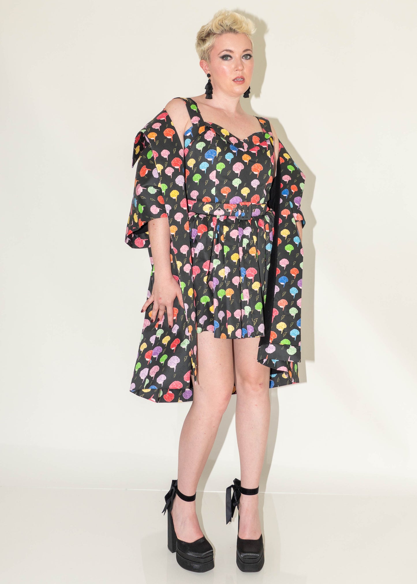 The Marilyn Dress - I Love Your Brain Print