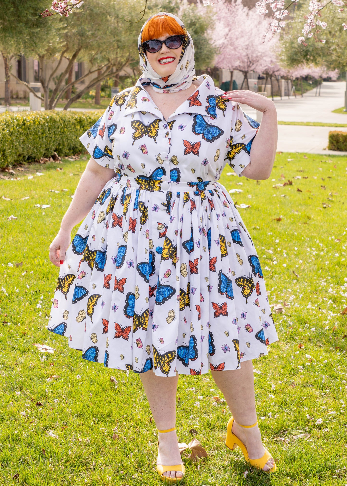 The Lucille Playsuit - Butterflies Print