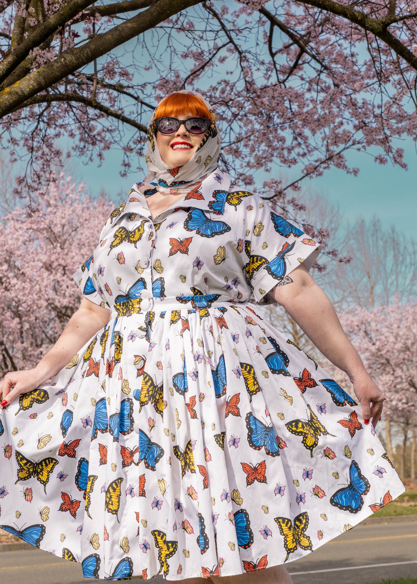 The Lucille Playsuit - Butterflies Print