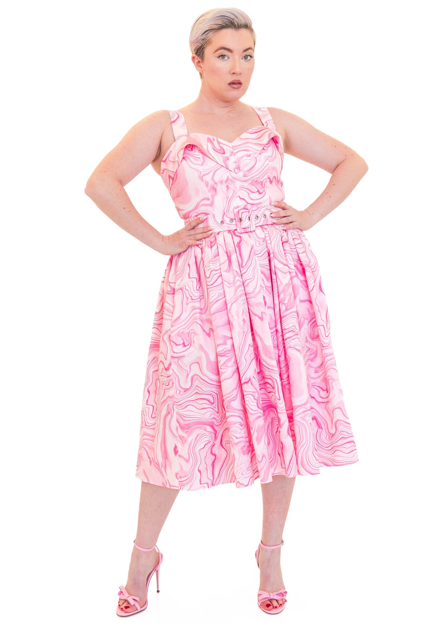 The Rose Quartz Geode Dress - Pink