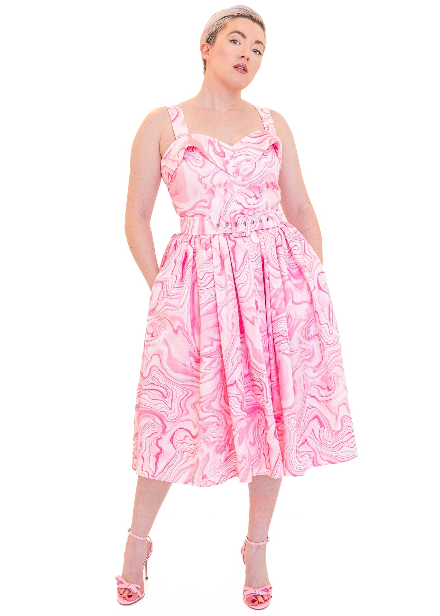 The Rose Quartz Geode Dress - Pink