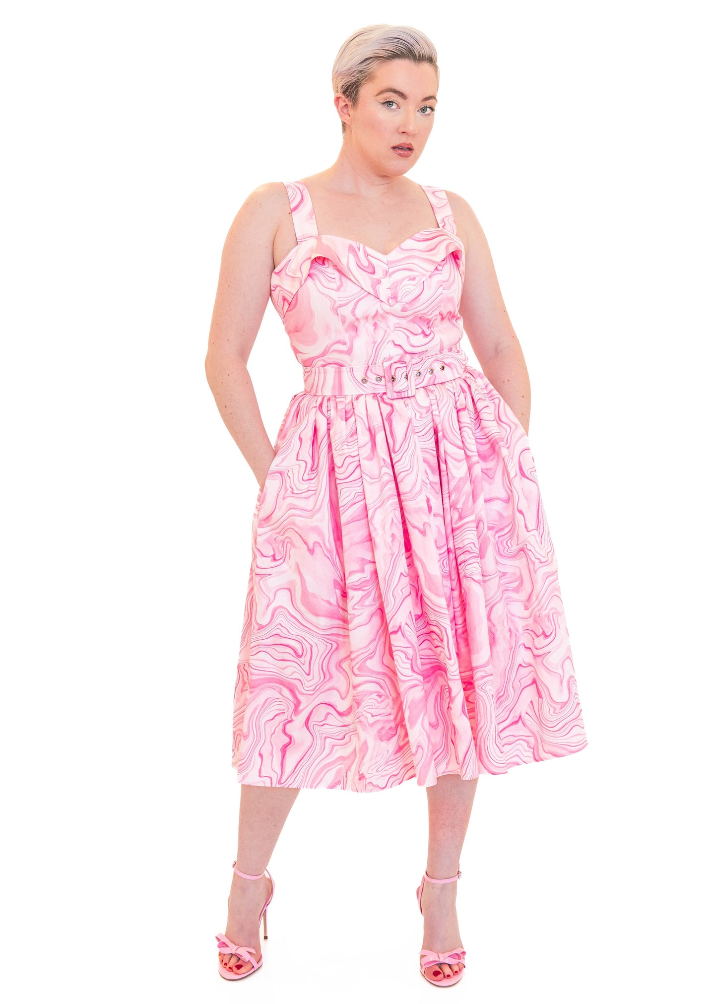 The Rose Quartz Geode Dress - Pink