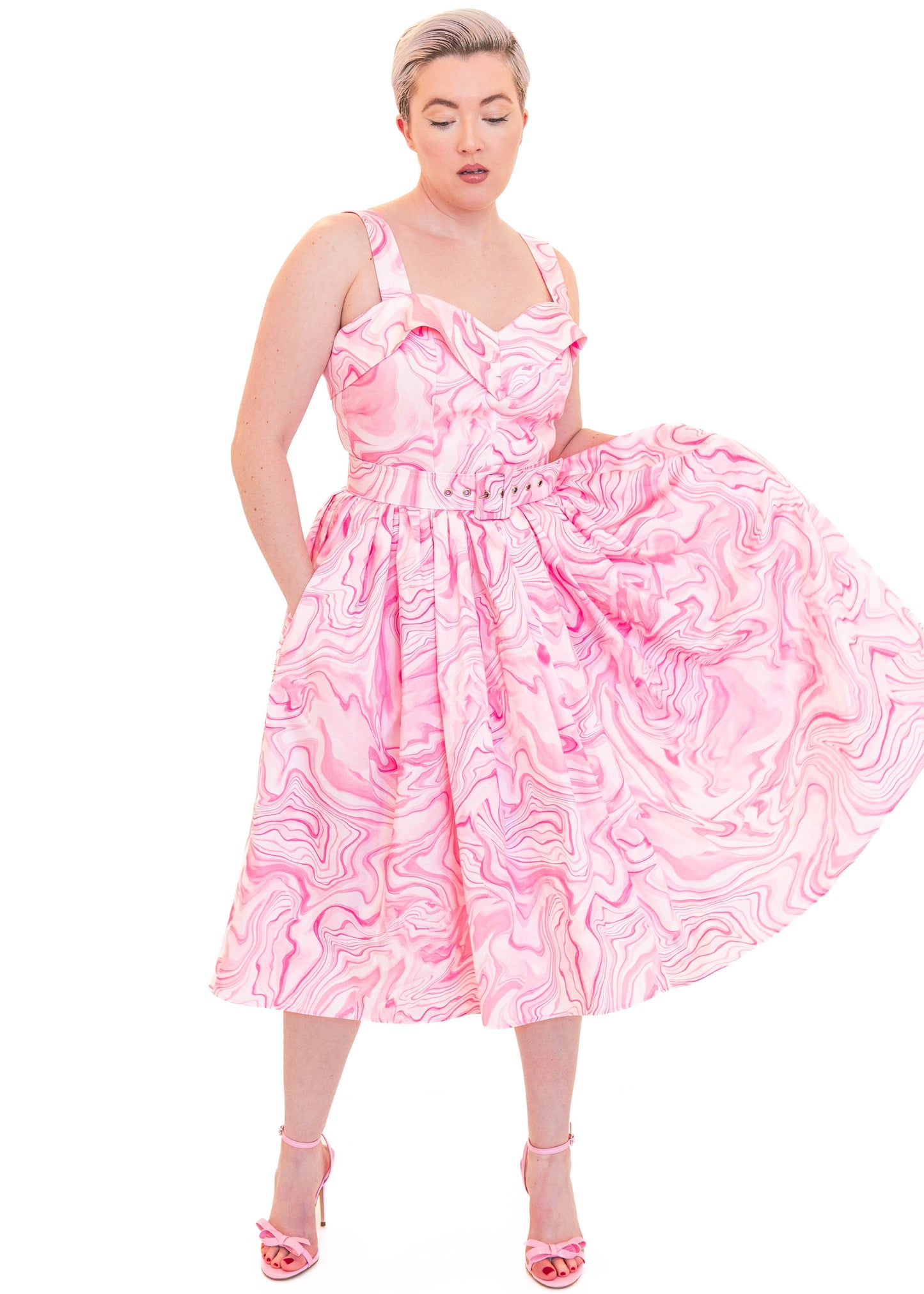 The Rose Quartz Geode Dress - Pink