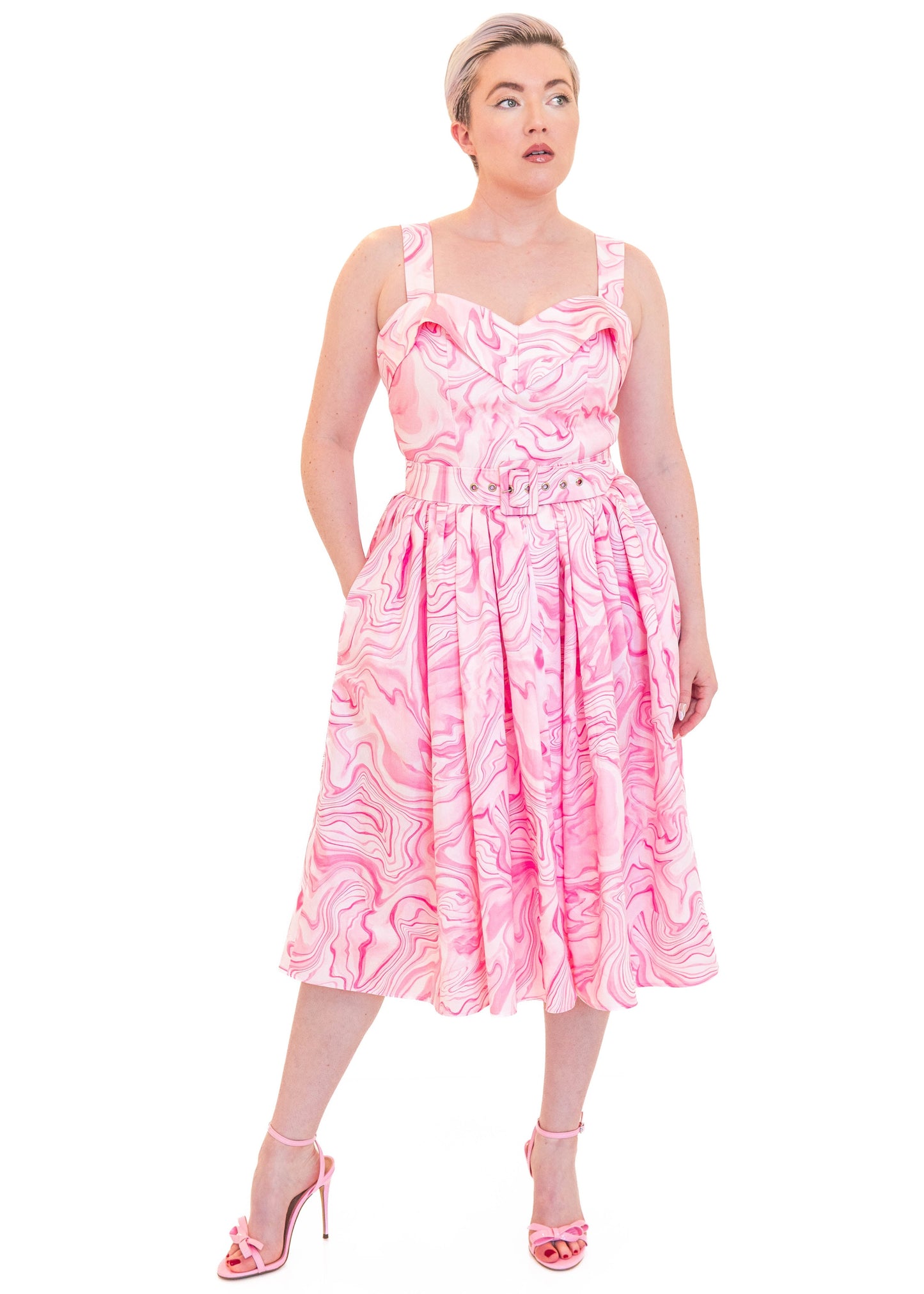 The Rose Quartz Geode Dress - Pink
