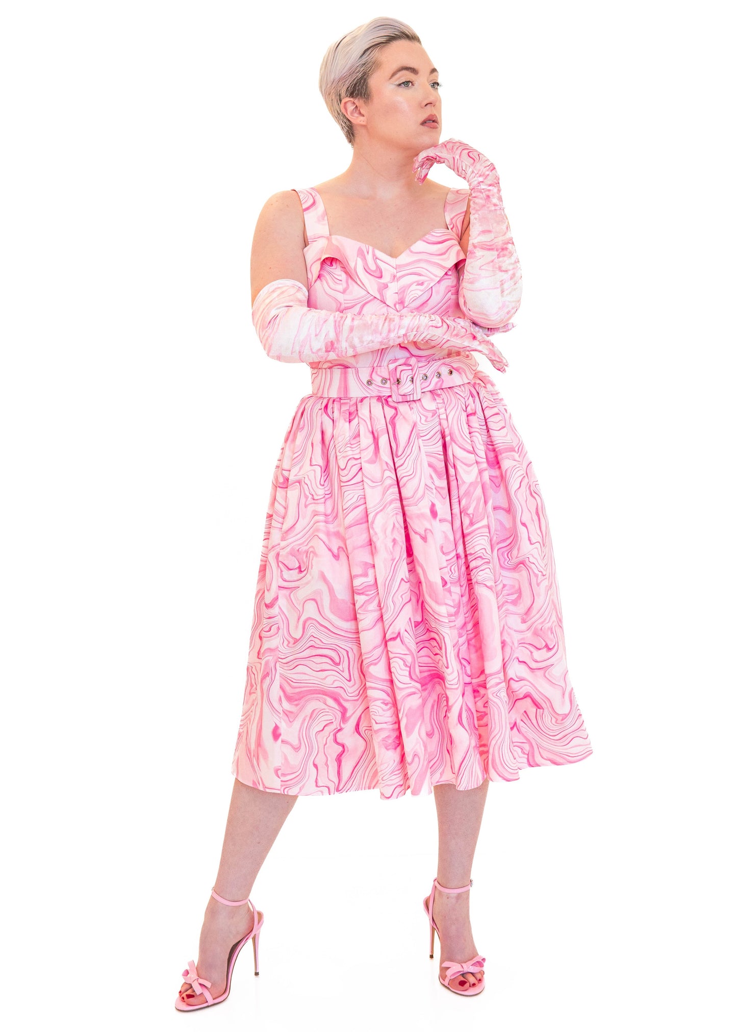 The Rose Quartz Geode Dress - Pink
