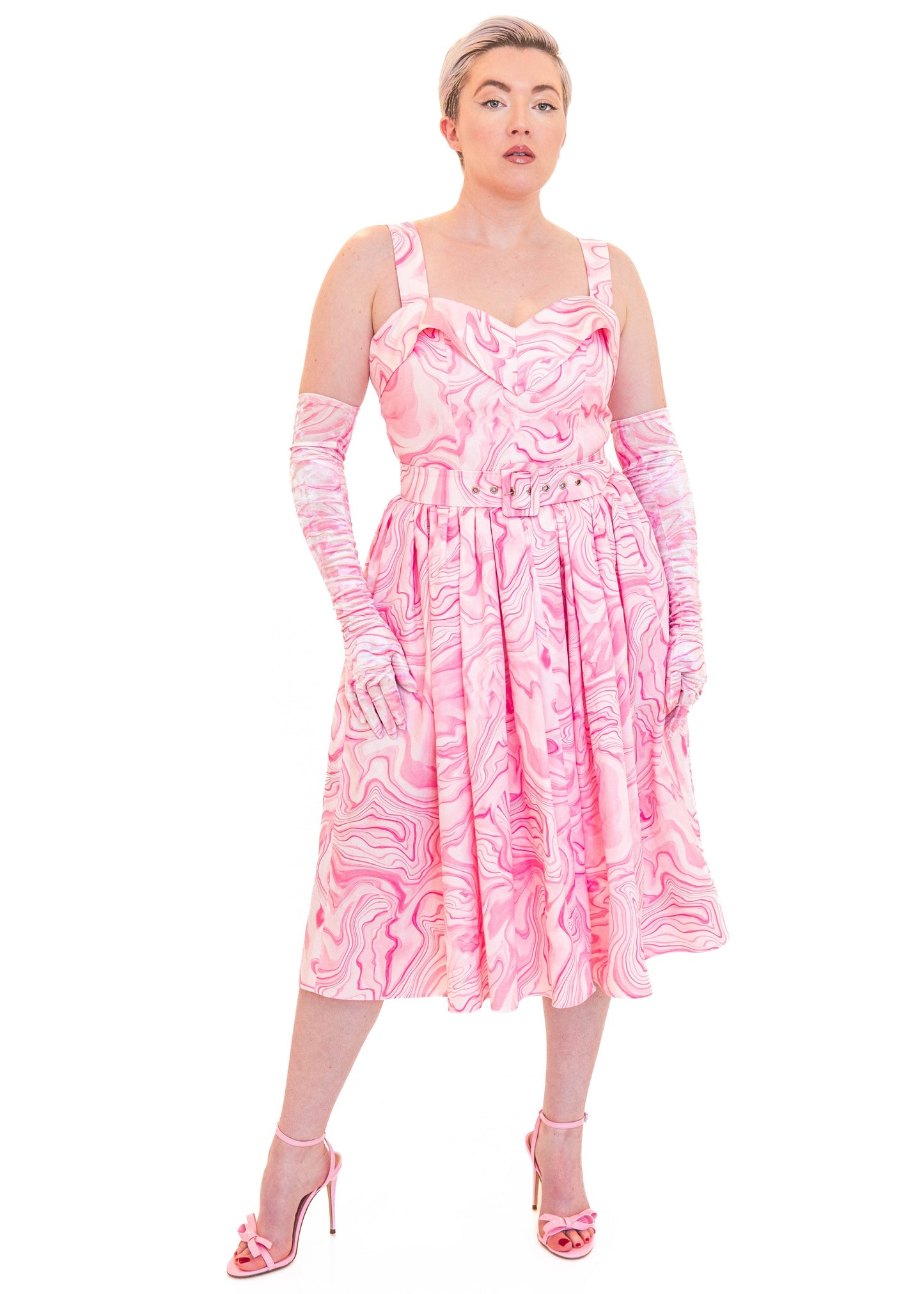 The Rose Quartz Geode Dress - Pink