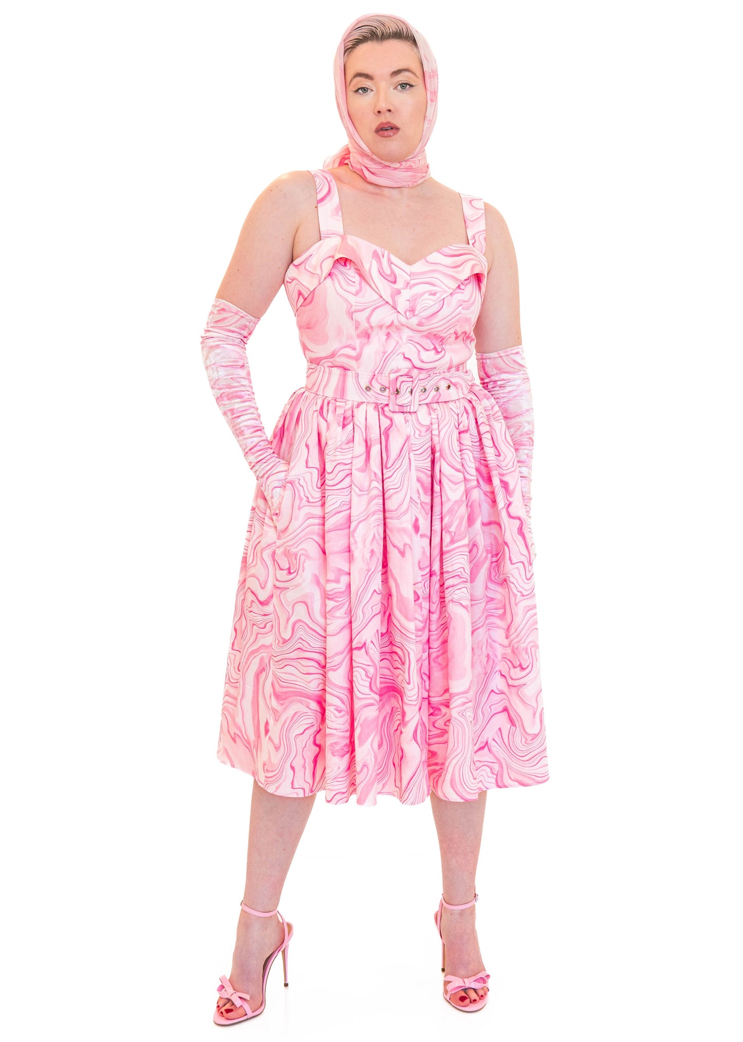 The Rose Quartz Geode Dress - Pink