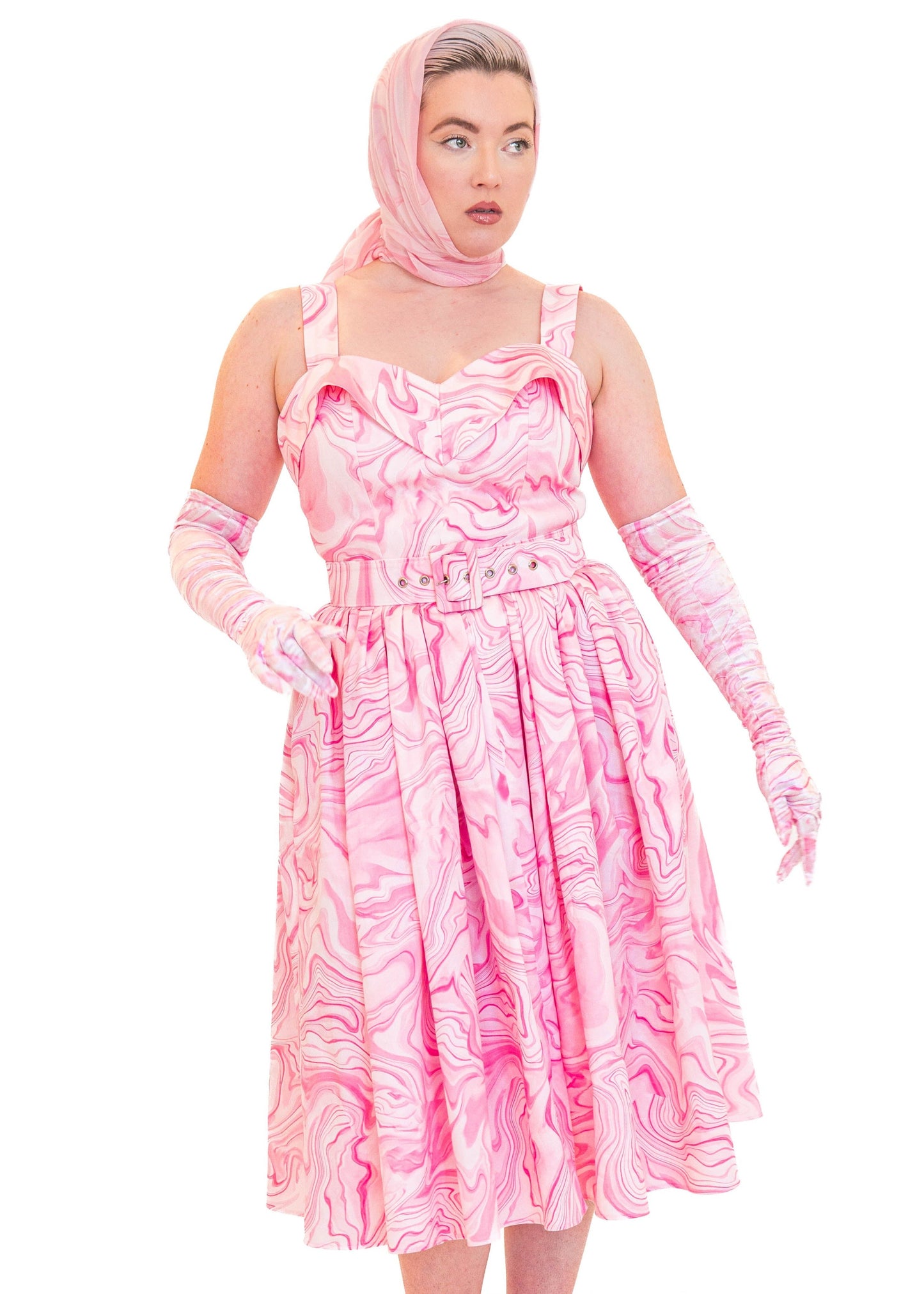 The Rose Quartz Geode Dress - Pink