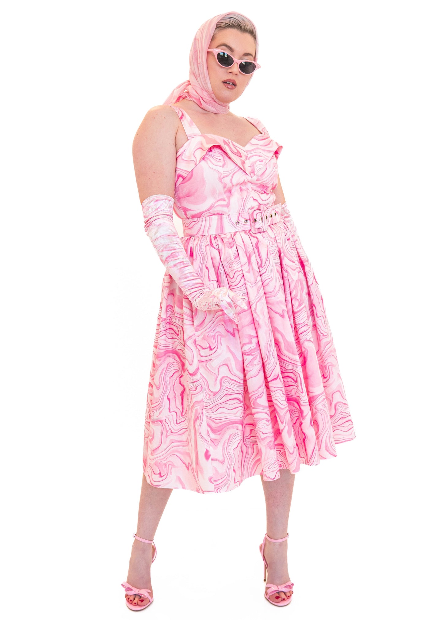 The Rose Quartz Geode Dress - Pink