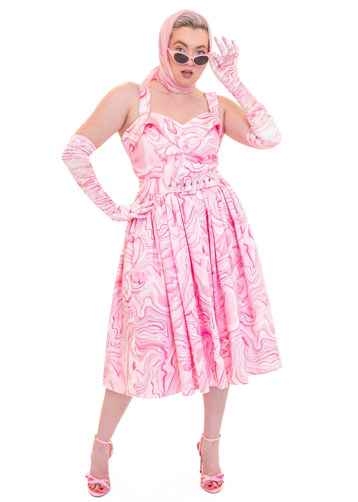 The Rose Quartz Geode Dress - Pink