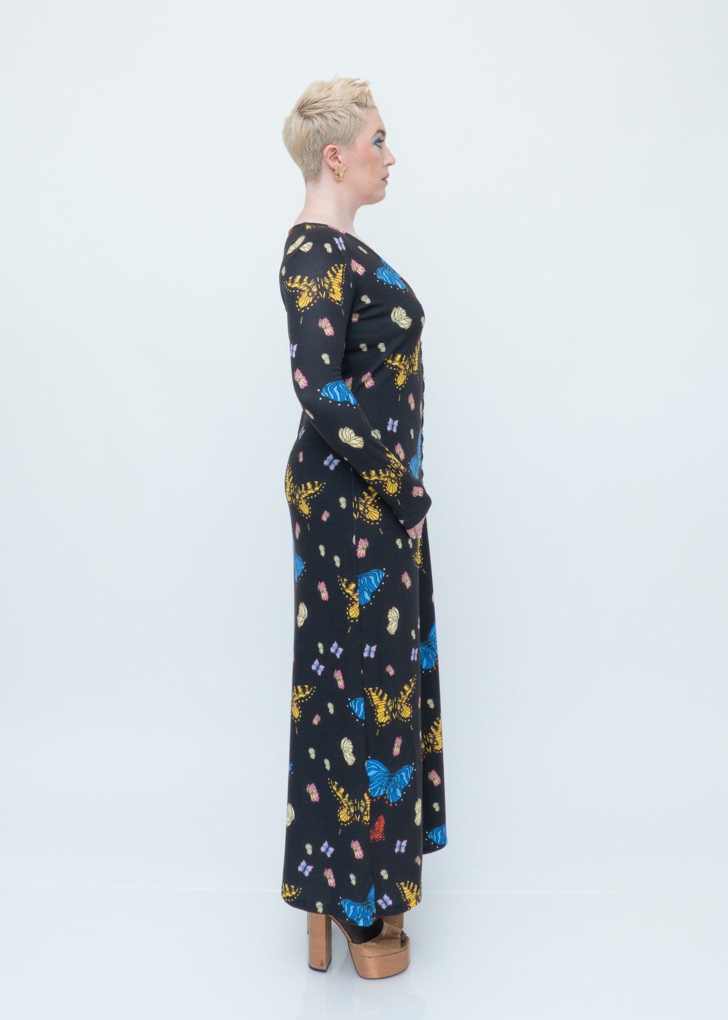 Butterflies Duster Cardigan - Black