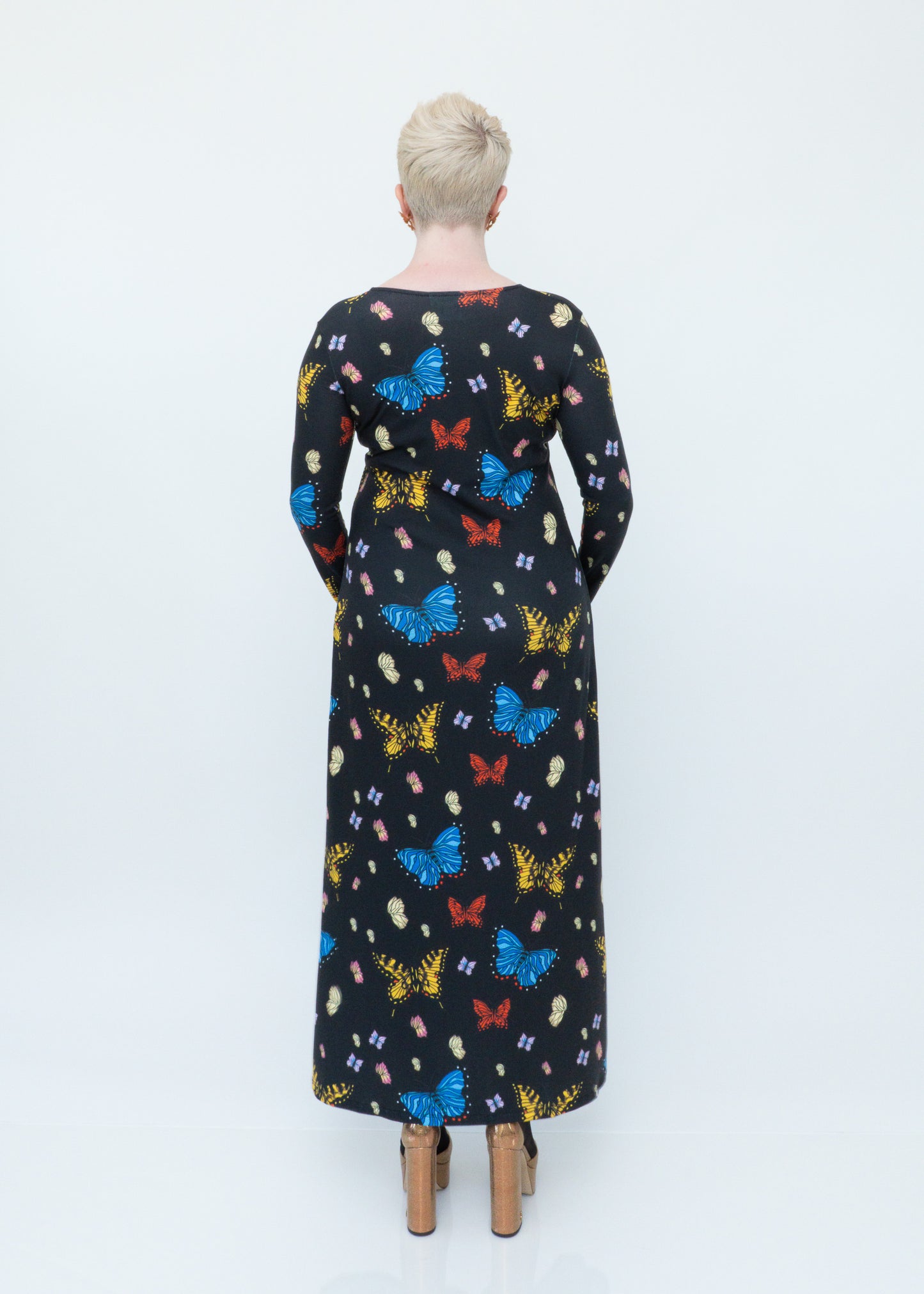 Butterflies Duster Cardigan - Black