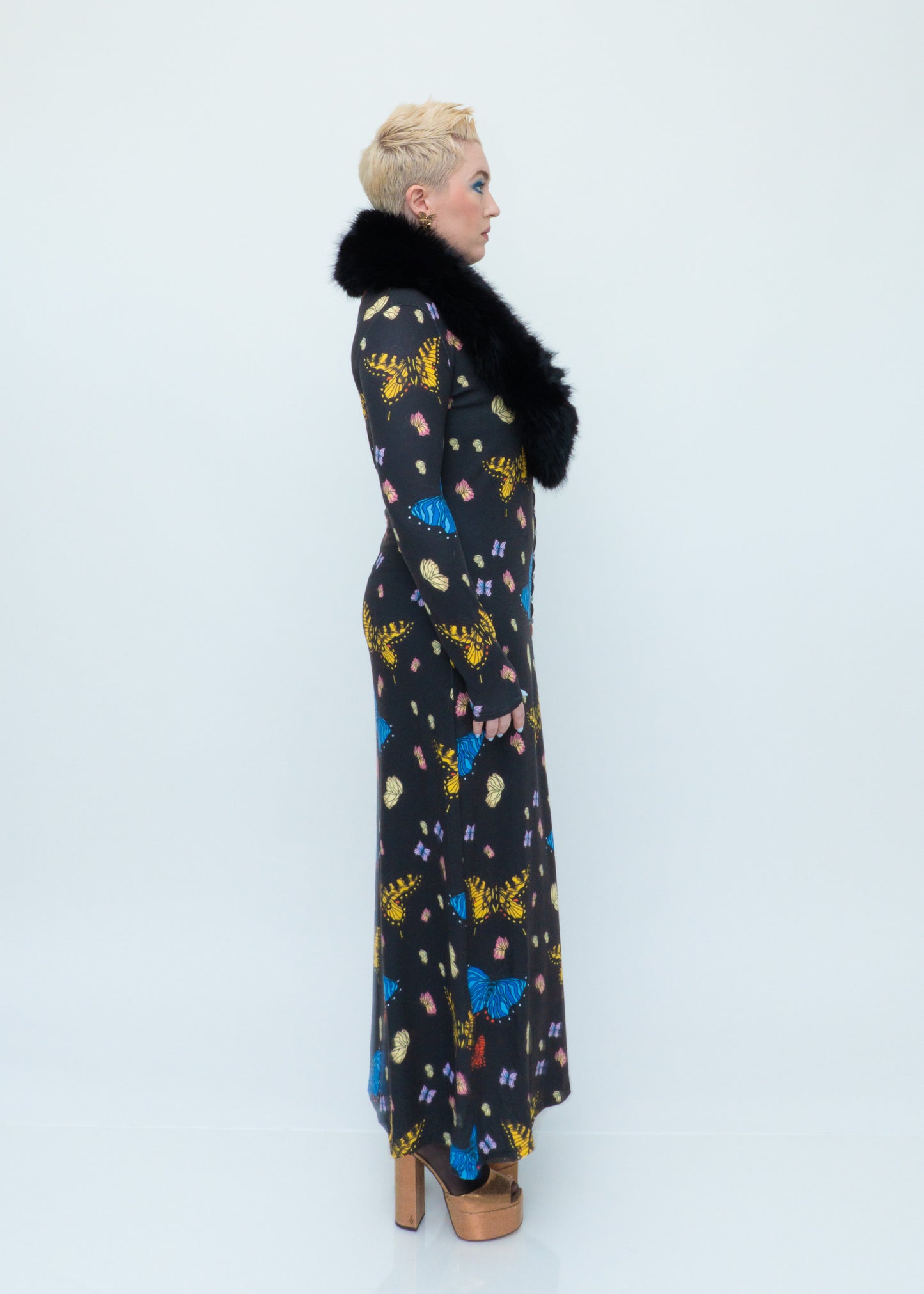 Butterflies Duster Cardigan - Black