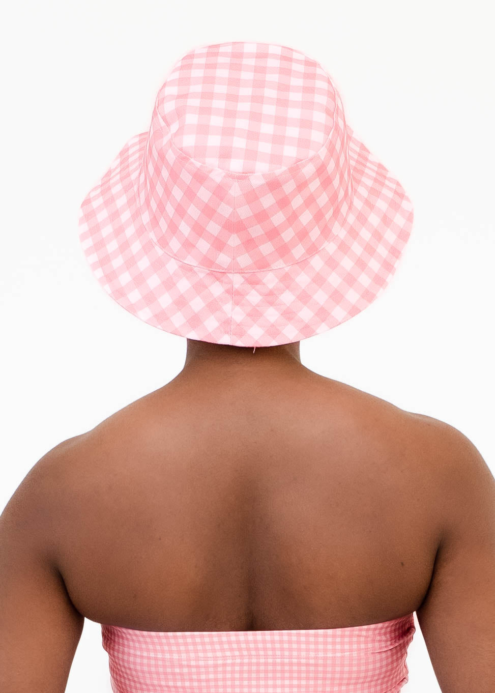 Bucket Hat - Pink Gingham Print