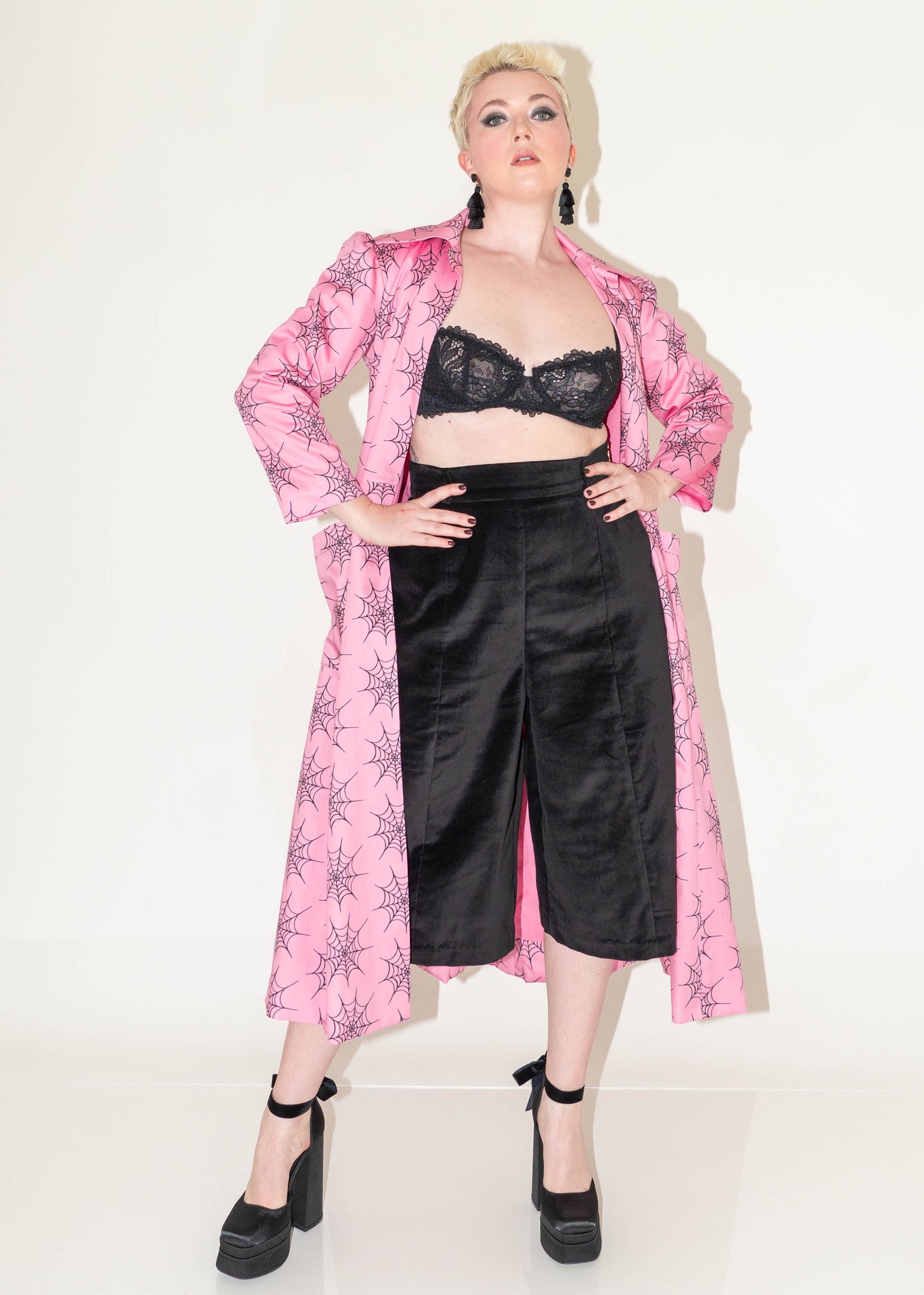 The Apartment Dress - Pink Spiderwebs Prints