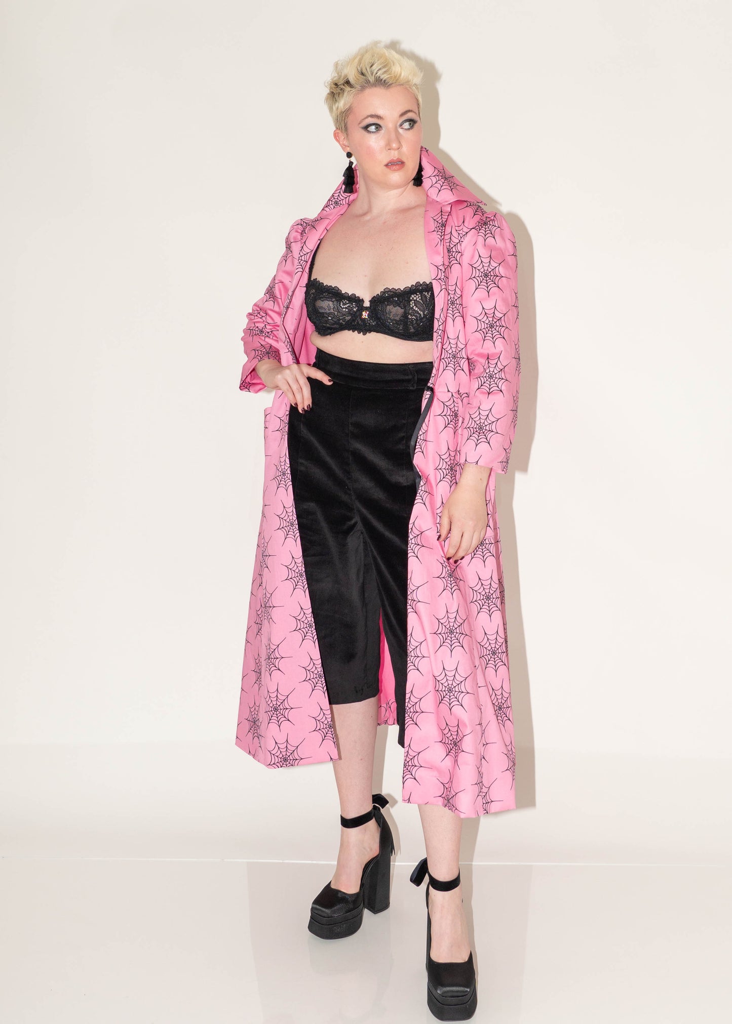 The Apartment Dress - Pink Spiderwebs Prints