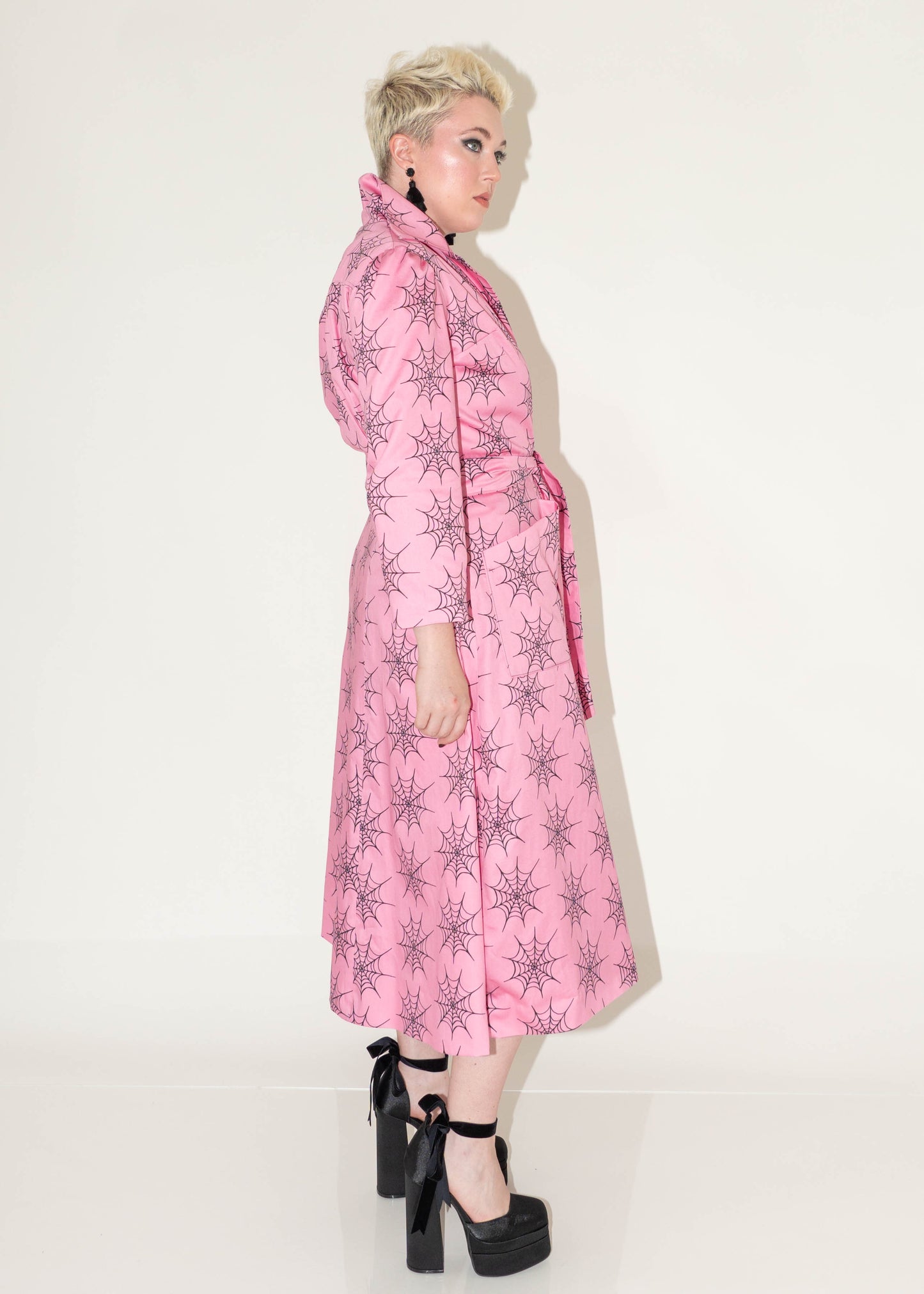 The Apartment Dress - Pink Spiderwebs Prints