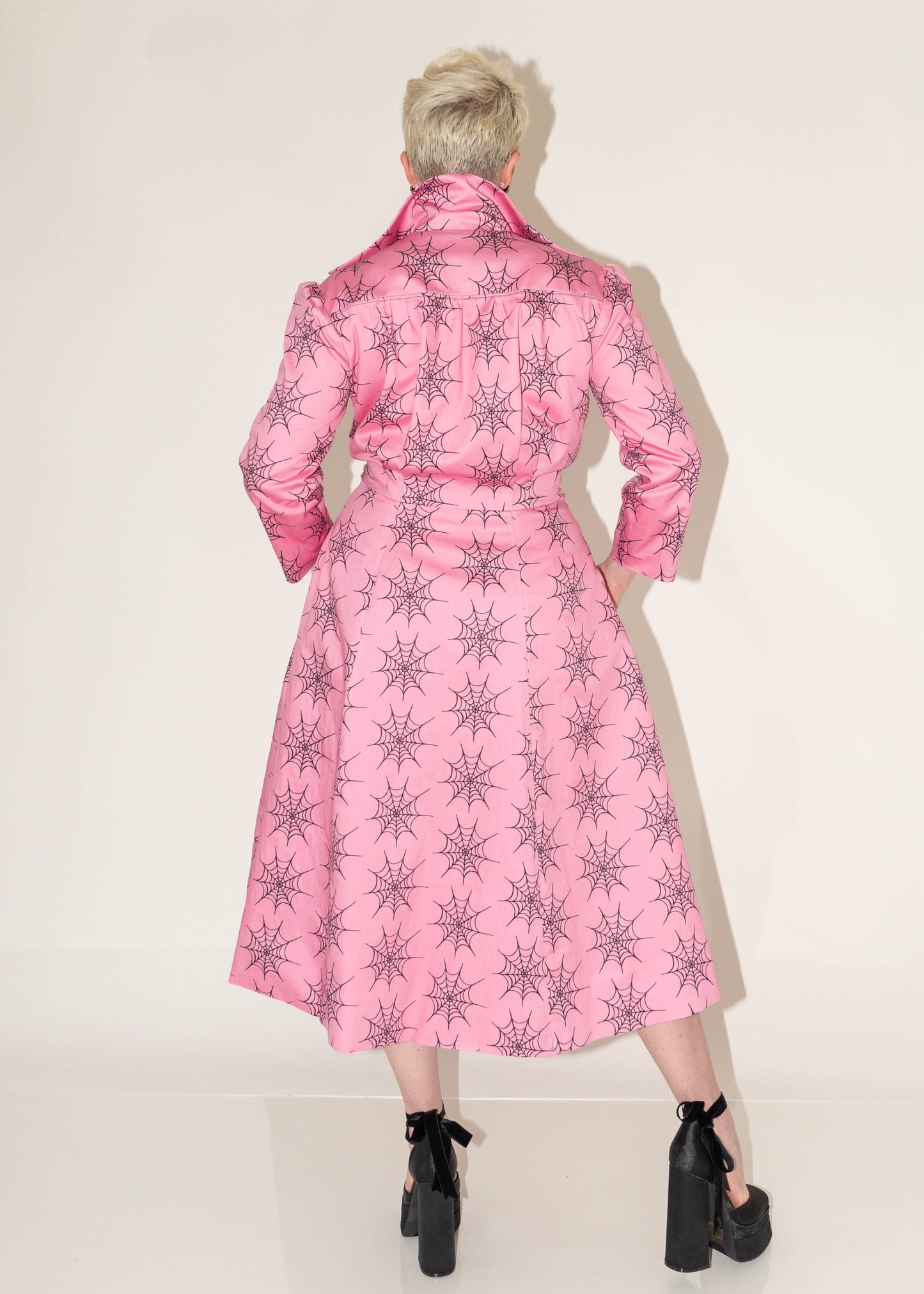 The Apartment Dress - Pink Spiderwebs Prints