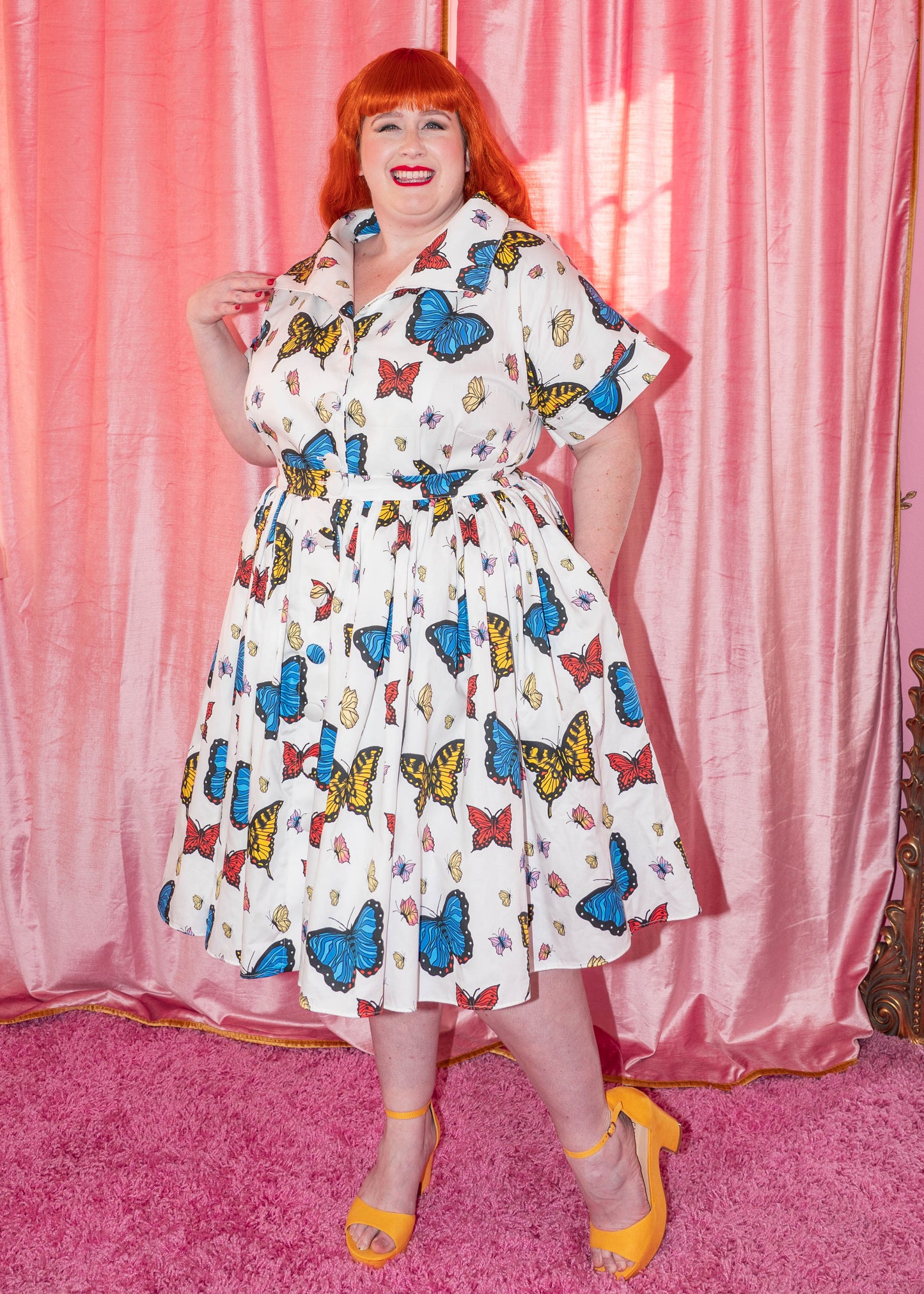 The Lucille Blouse - Butterflies Print