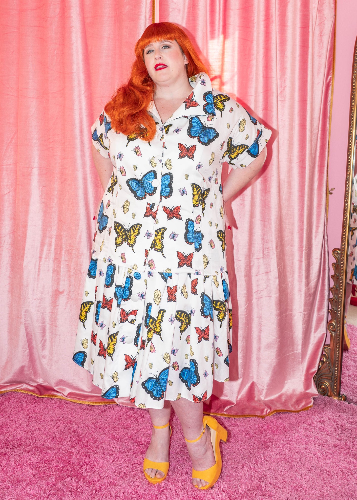 The Lucille Blouse - Butterflies Print