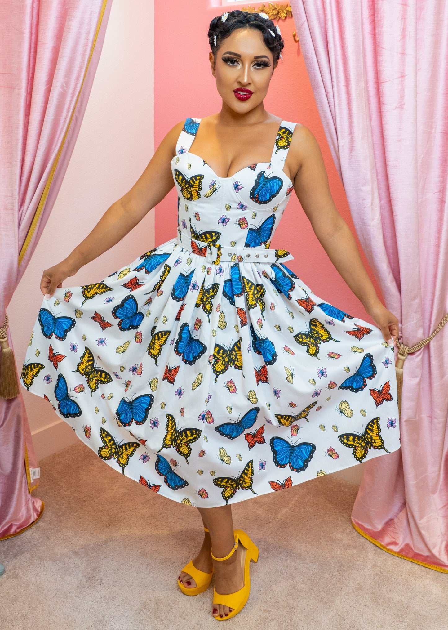 The Zelda Dress - Butterflies Print