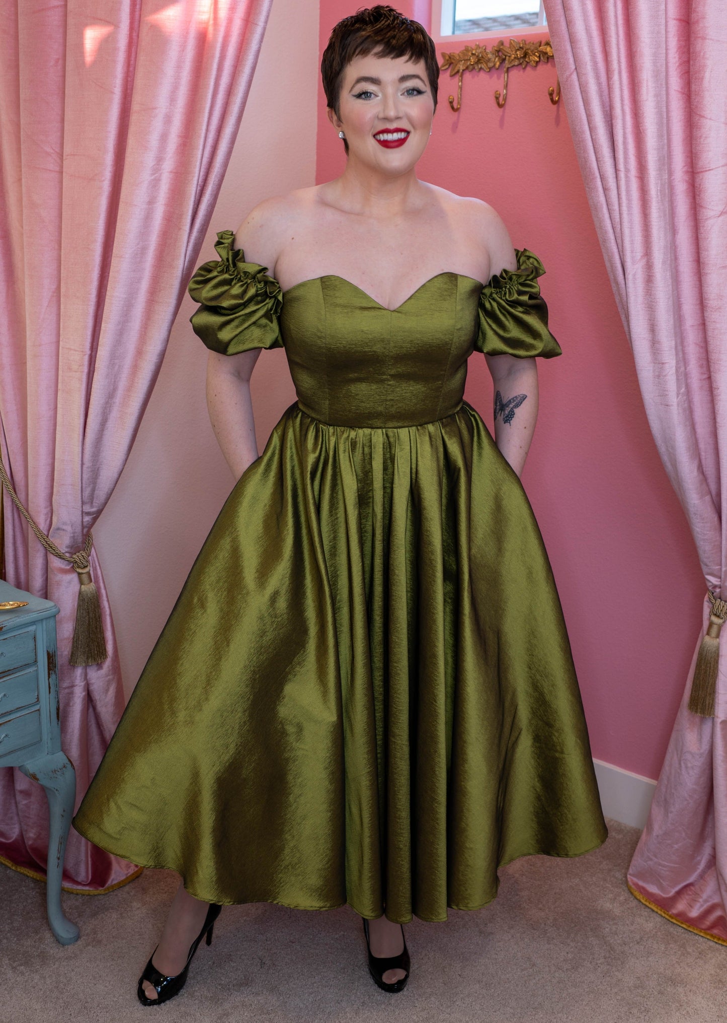 Agatha Dress Olive Green