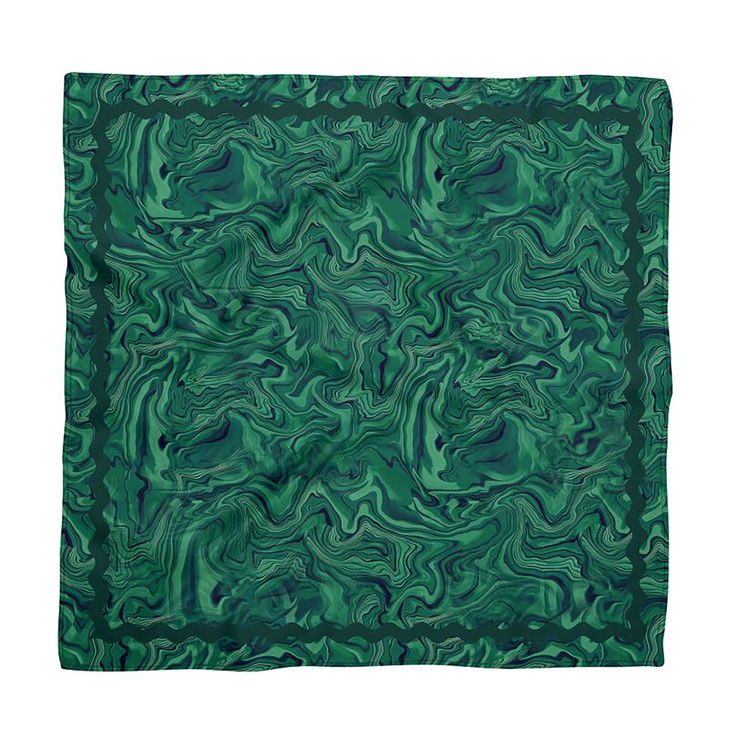 The Malachite Crystal Silk Charmeuse Scarf