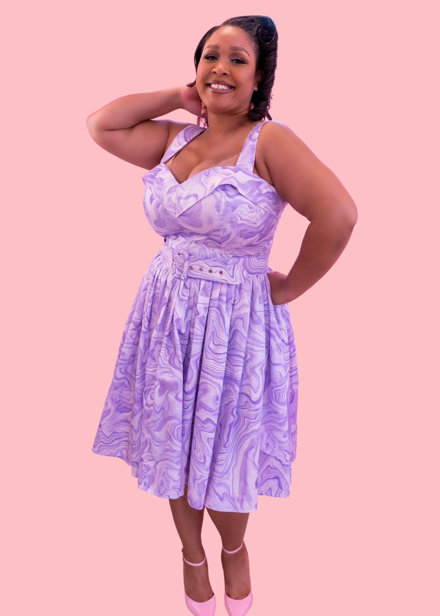 The Amethyst Geode Dress - Lavender