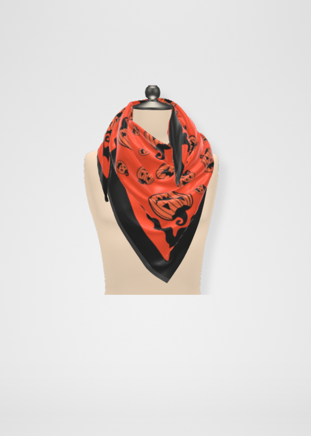 Pumpkin Queen Orange Silk Satin Scarf - 36"x36"