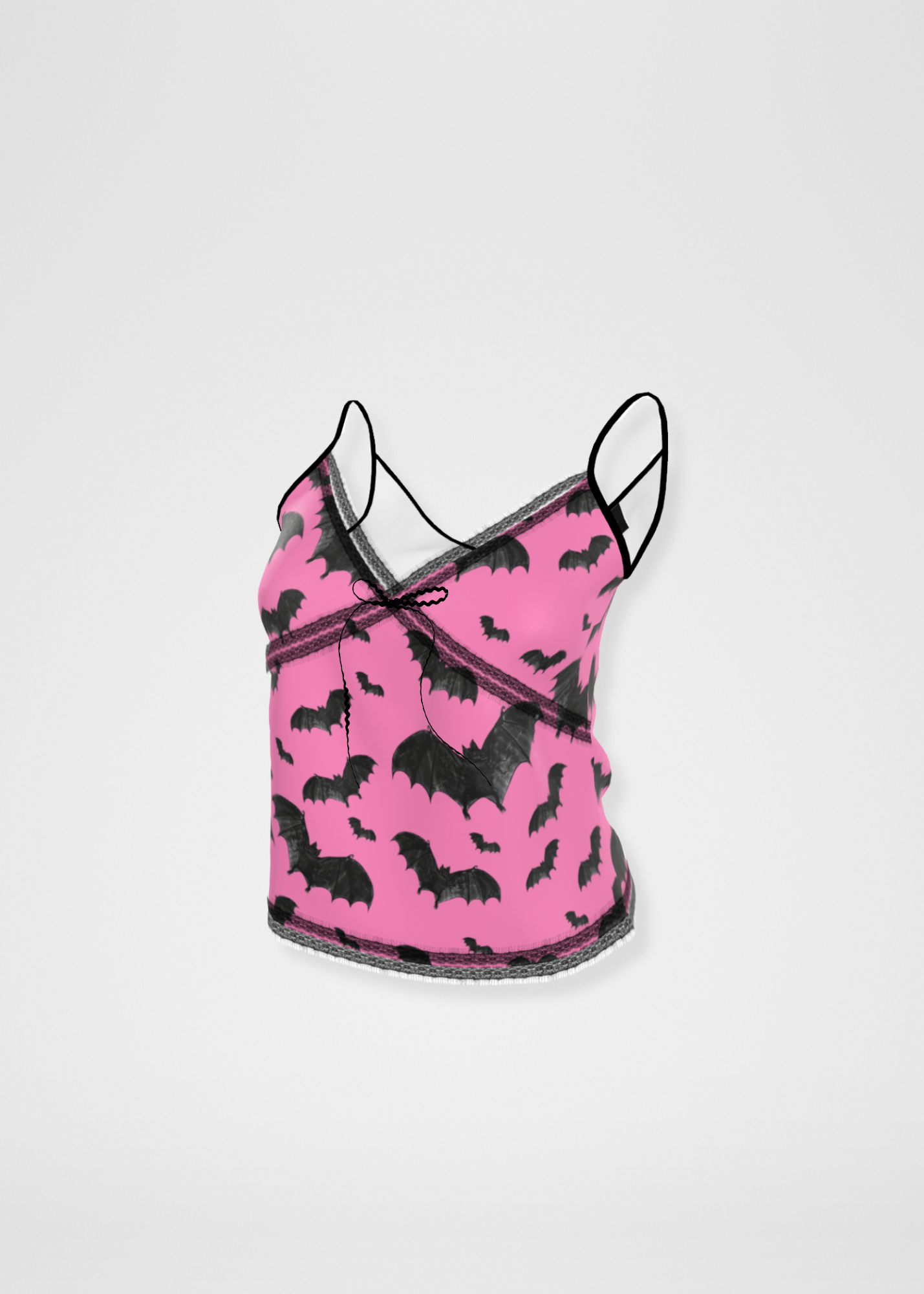 Bats Silk Camisole - Pink