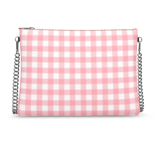 Pink Gingham Crossbody Bag